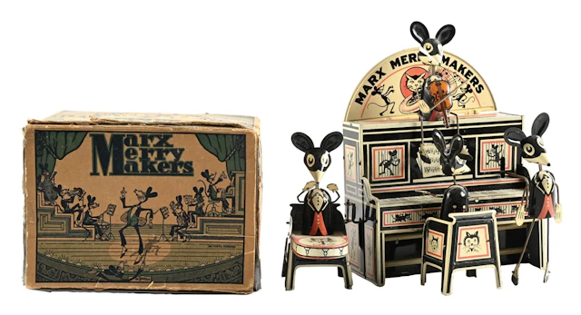 LOUIS MARX & CO. “MERRY MAKERS” TIN-LITHOGRAPHED WIND-UP MOUSE BAND