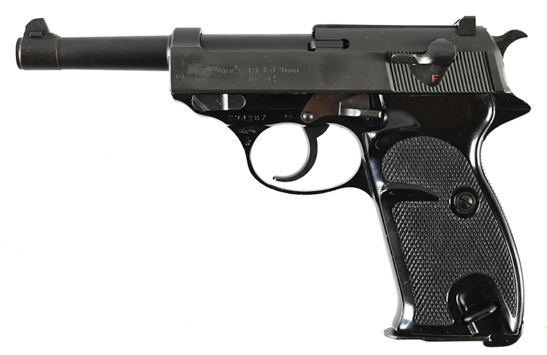 (C) WALTHER P-1 SEMI-AUTOMATIC PISTOL.