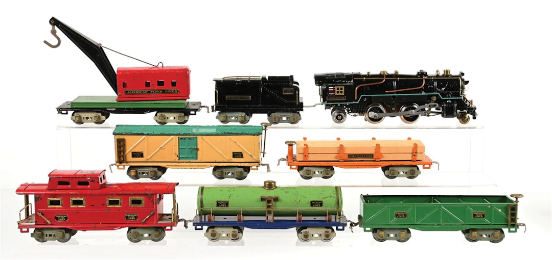 PRE-WAR AMERICAN FLYER O-GA. NO. 3300 STEAM LOCOMOTIVE & TENDER W/