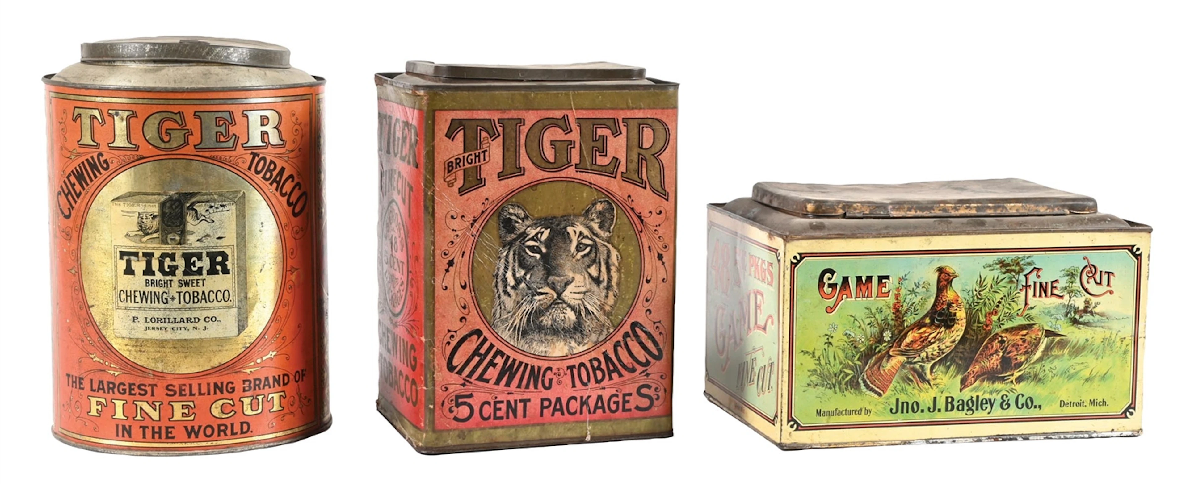 COLLECTION OF 3: TOBACCO TINS