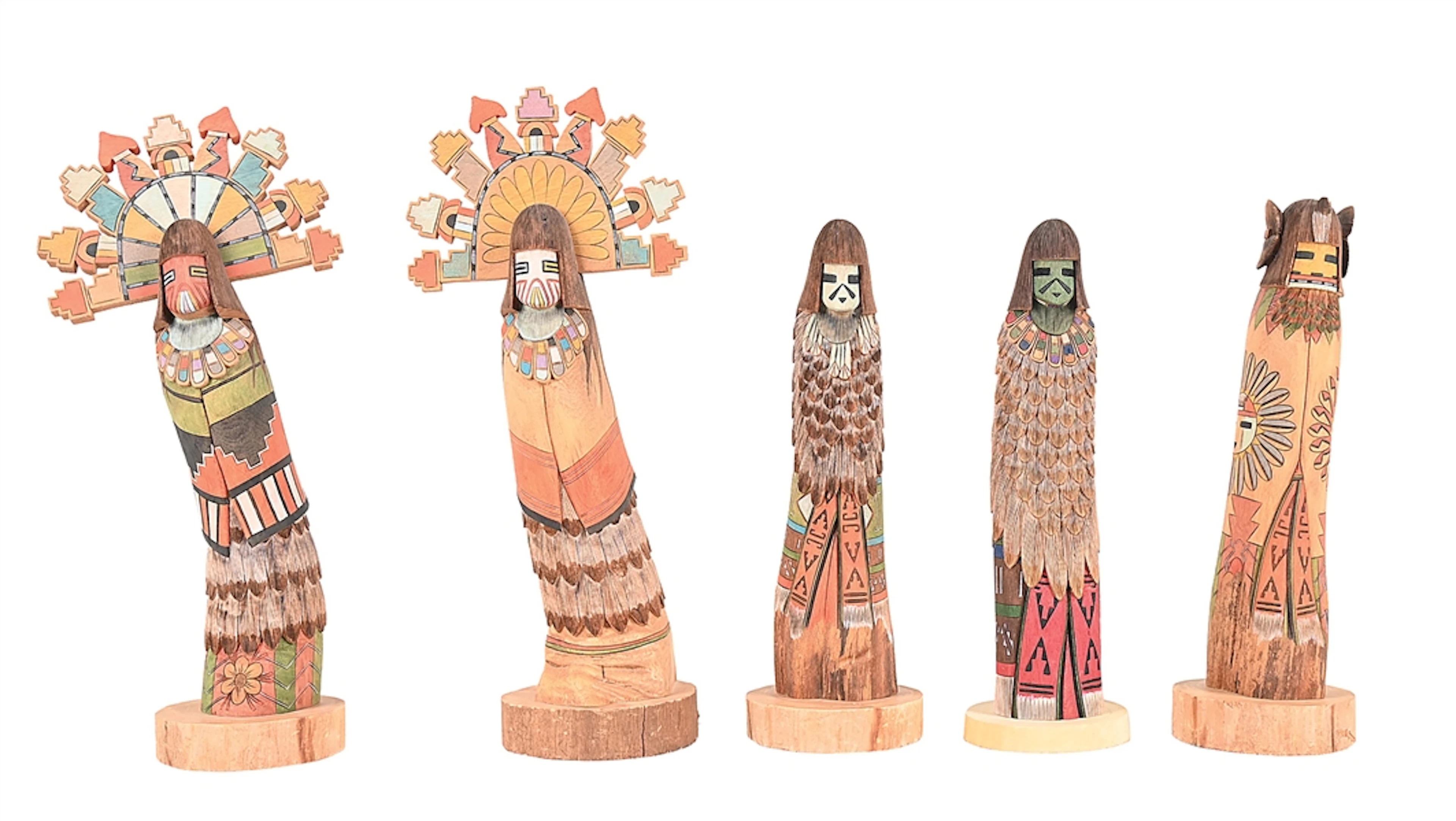 LOT OF 5: HOPI KACHINA DOLLS BY KEVIN HORACE QUANNIE