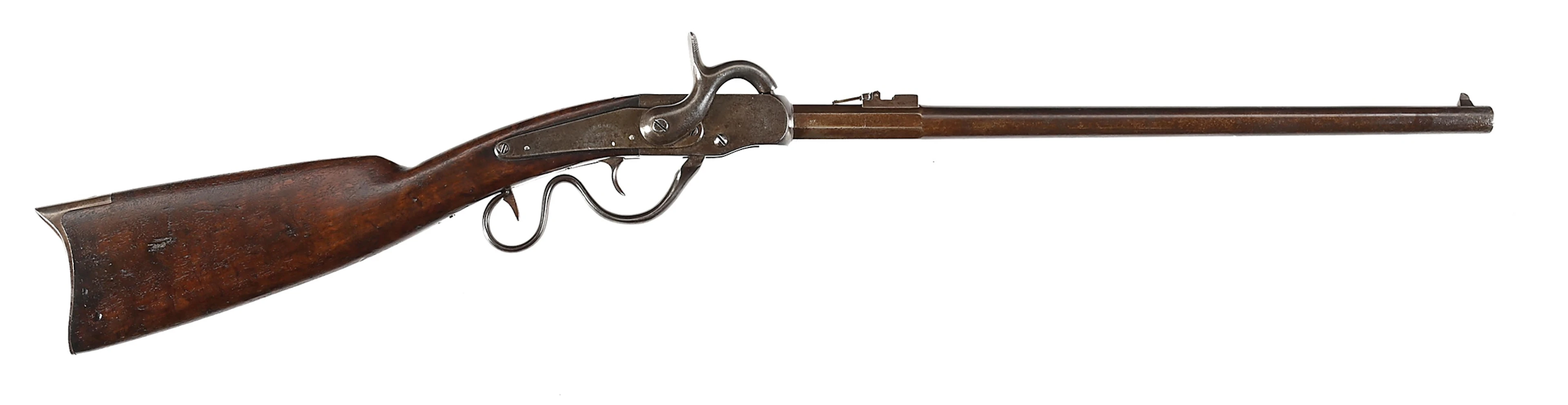 (A) RARE GWYN & CAMPBELL TYPE 1 PERCUSSION GRAPEVINE CARBINE