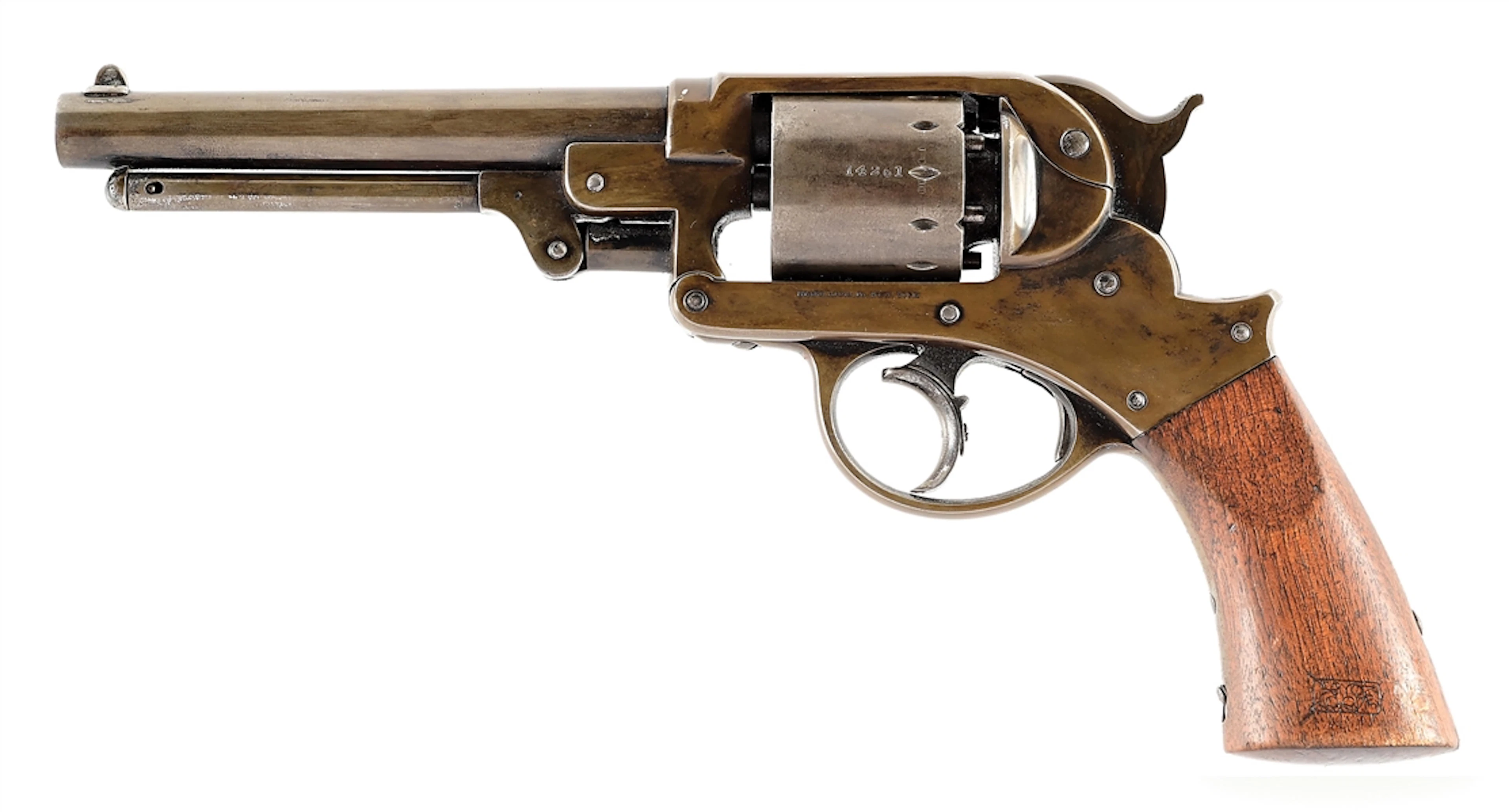 (A) CIVIL WAR ERA MARTIALLY INSPECTED STARR 1858 ARMY DOUBLE ACTION REVOLVER.