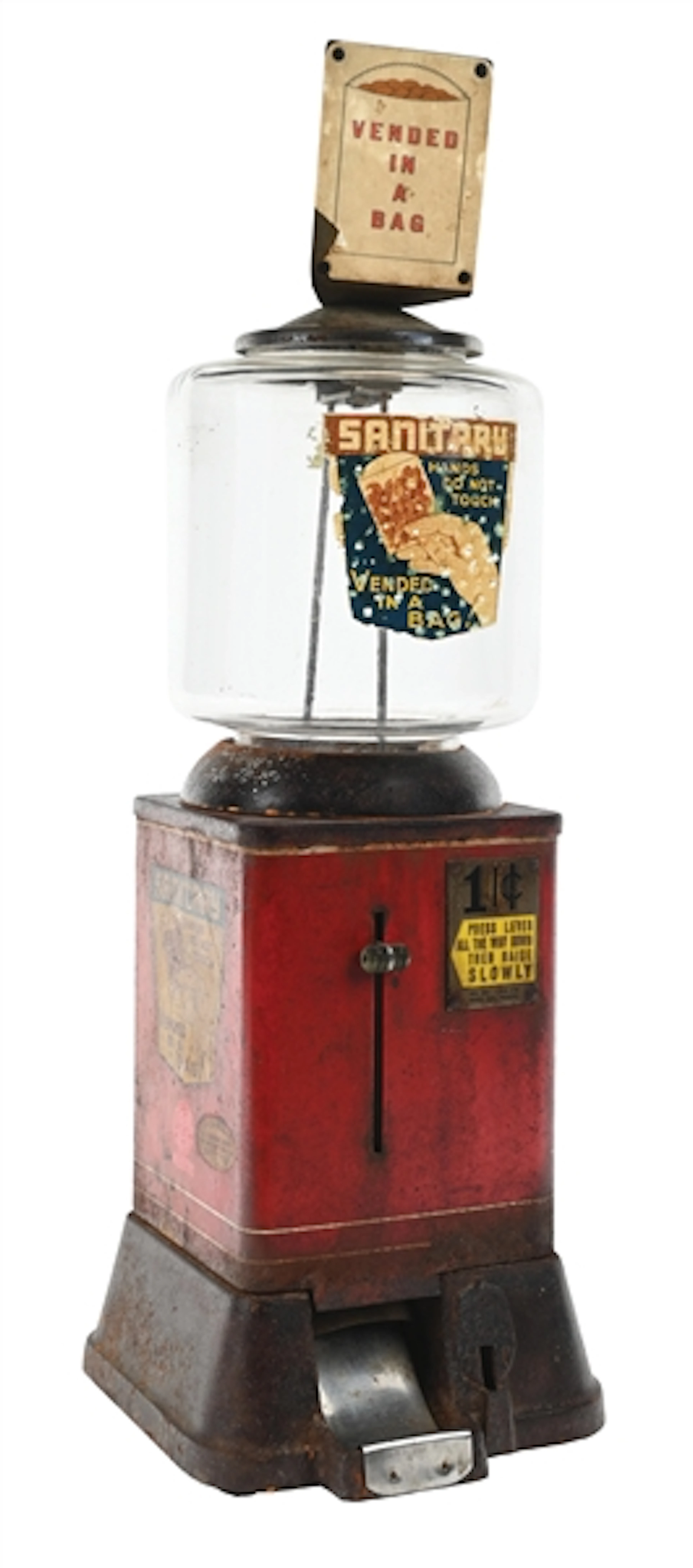 1¢ O. D. JENNING'S "IN THE BAG" PEANUT/CANDY VENDING MACHINE