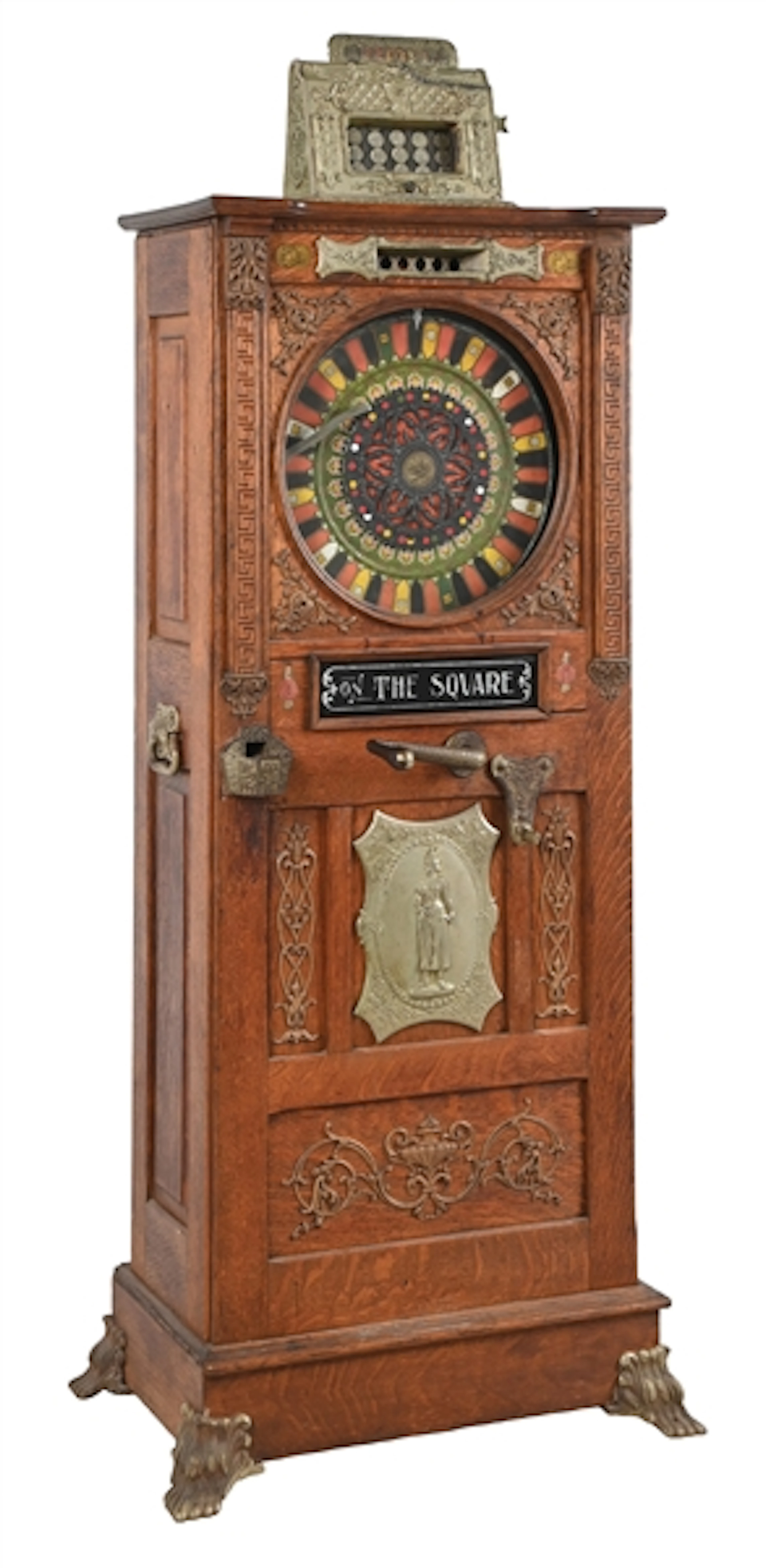 5¢ MILLS NOVELTY CO. "ON THE SQUARE" UPRIGHT SLOT MACHINE