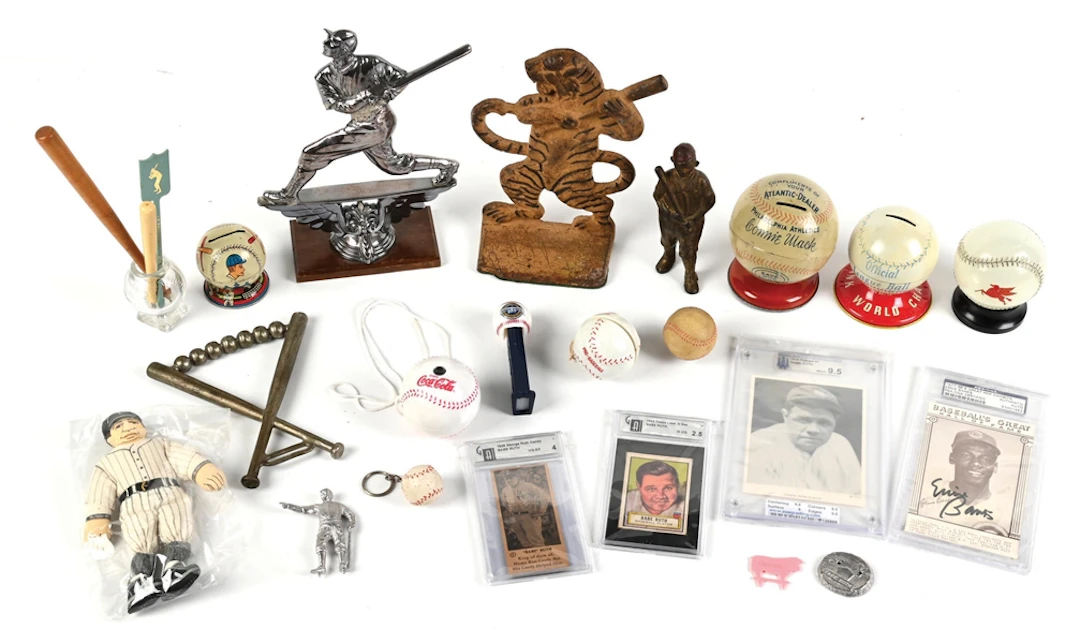LARGE LOT OF BASEBALL BANKS & MEMORABILIA