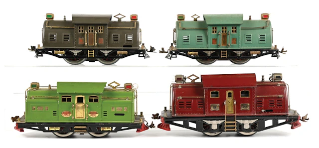 LOT OF 4: LIONEL STD-GA. 10E, 10E, 318E & 380 ELECTRIC LOCOMOTIVES