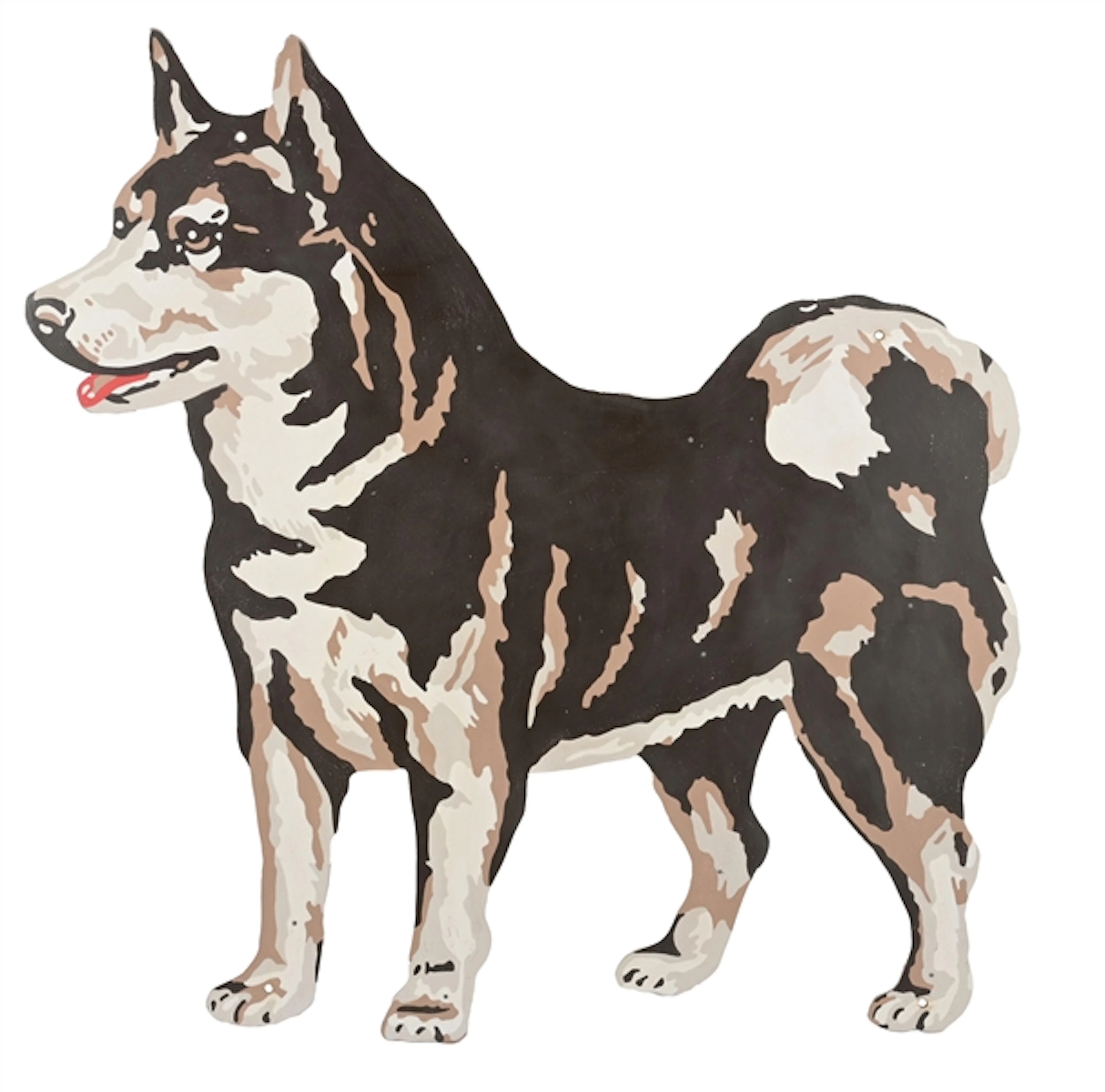 IMPRESSIVE HUSKY GASOLINE FIGURAL MASONITE DISPLAY SIGN