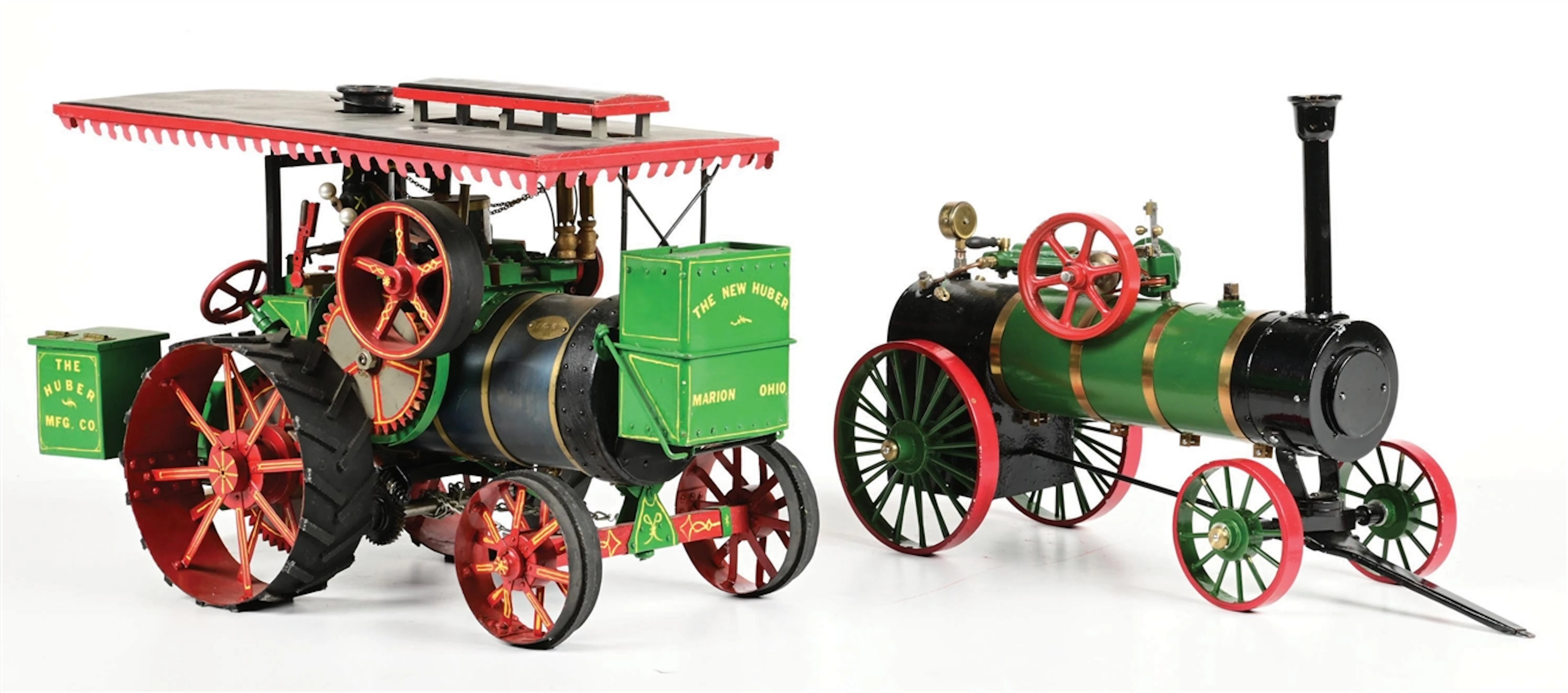 LOT OF 2: HUBER MFG. CO. STEAM TRACTOR TOYS