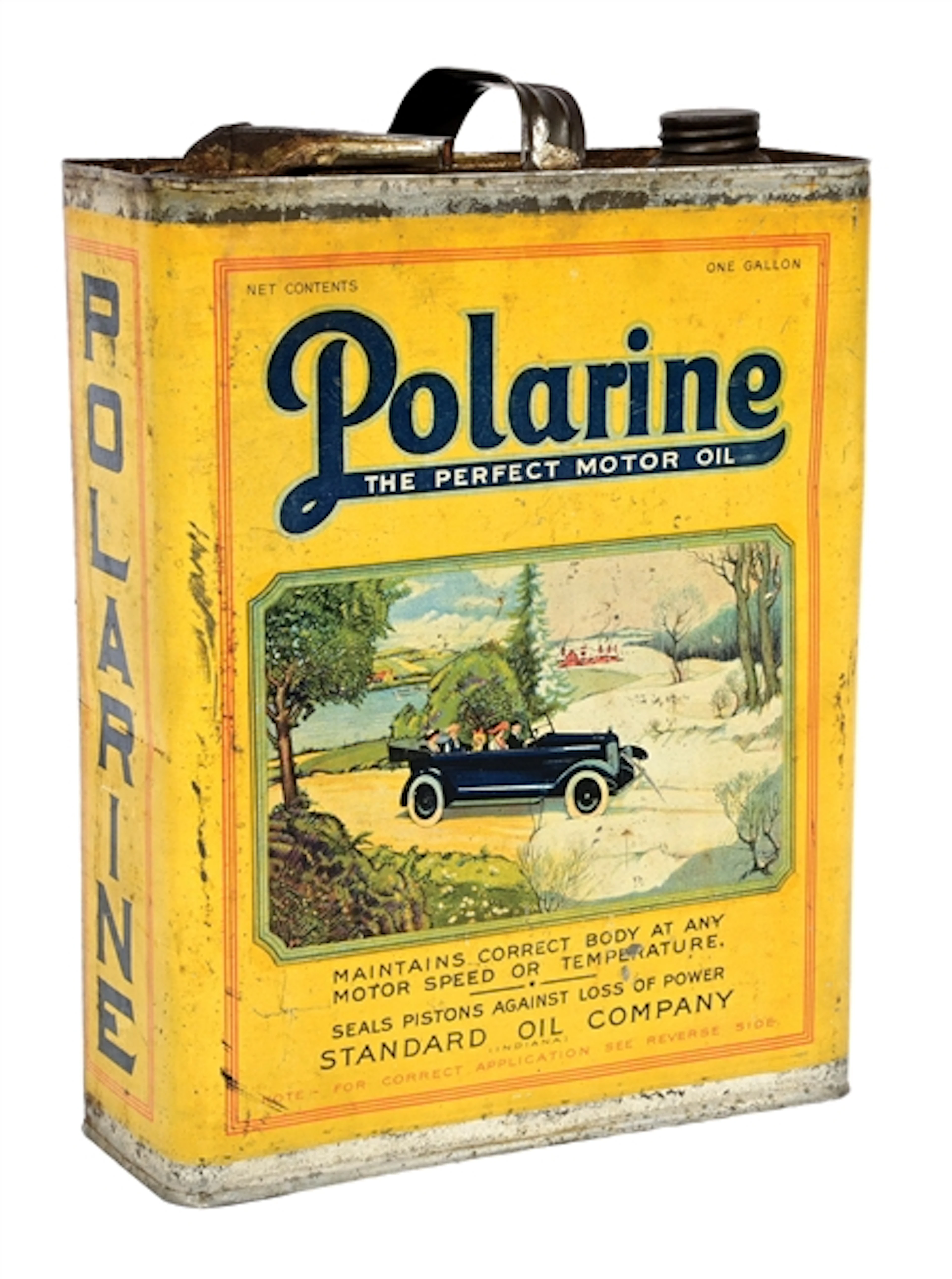 RARE STANDARD OIL CO. POLARINE "THE PERFECT MOTOR OIL" ONE GALLON