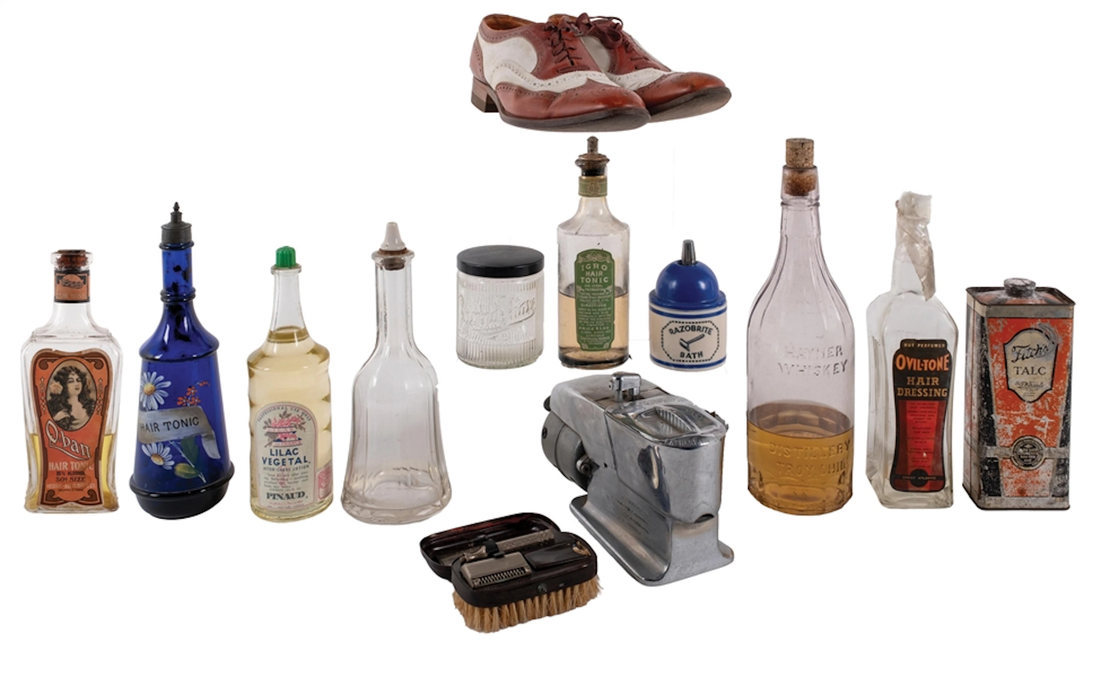 COLLECTION OF 13: BARBERSHOP MEMORBILIA ITEMS