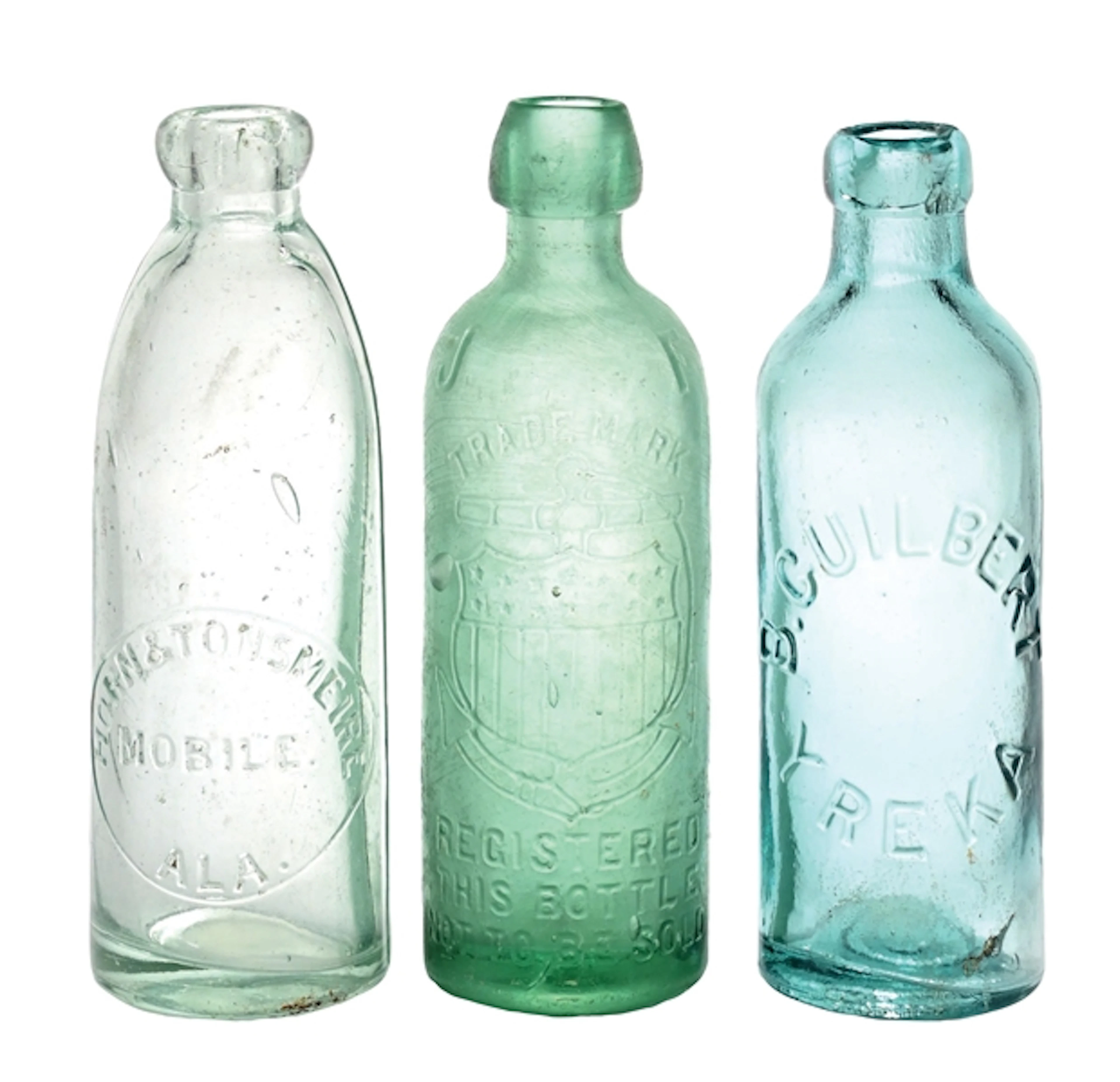 LOT OF 3: BLOB-TOP SODA BOTTLES