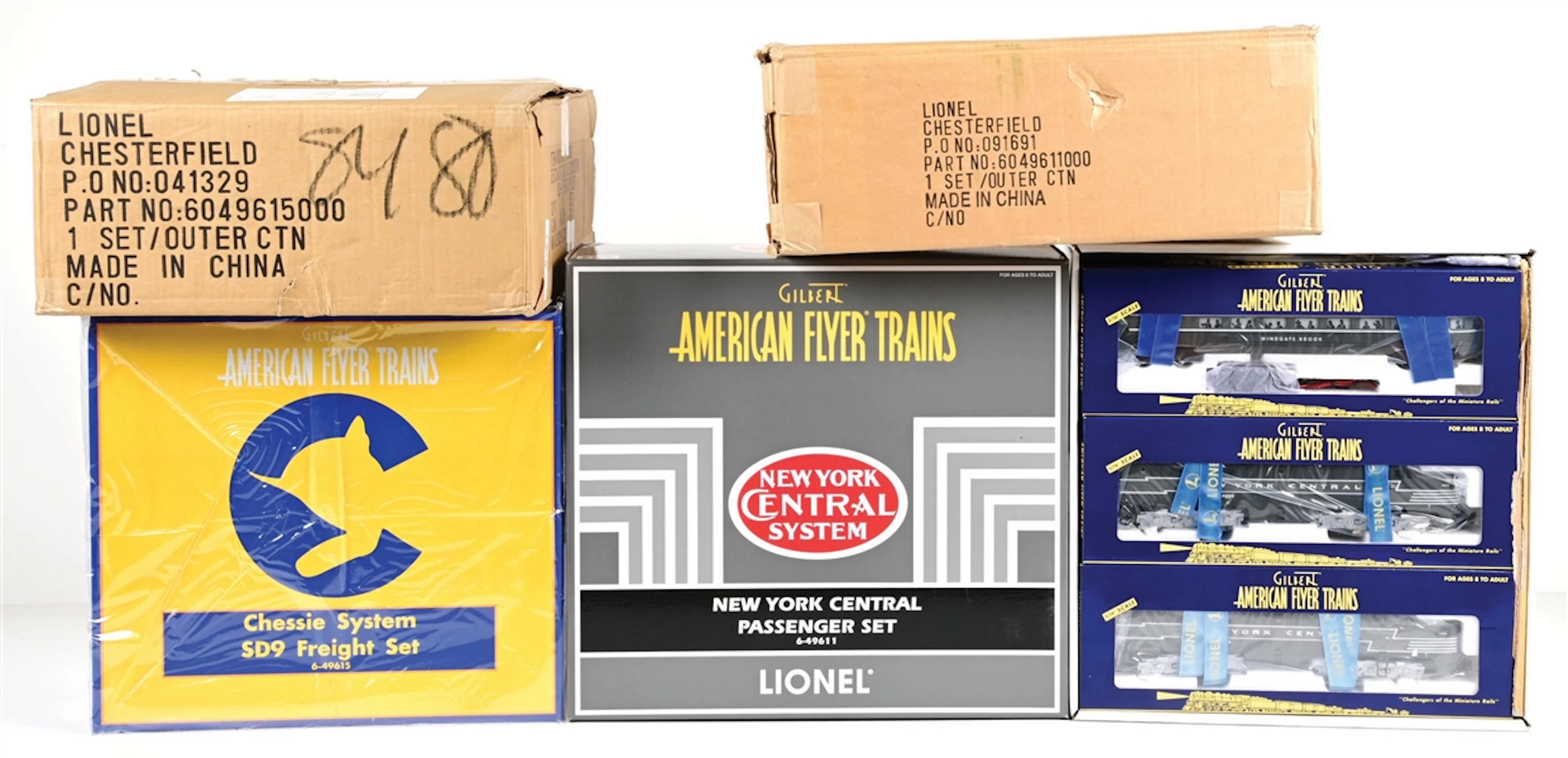 LOT OF 2: MODERN ERA AMERICAN FLYER S-GA. TRAIN SETS IN THE ORIGINAL BOXES