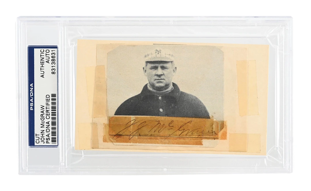JOHN MCGRAW CUT SIGNATURE PSA/DNA