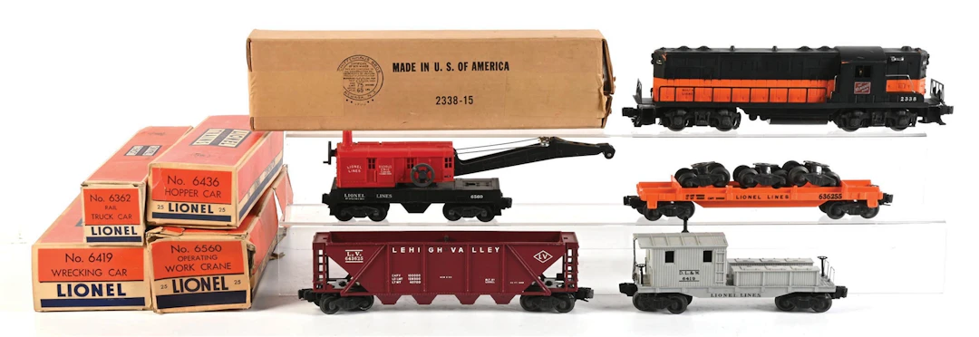 POST-WAR LIONEL O-GA NO. 2235W DIESEL FREIGHT SET IN BOX