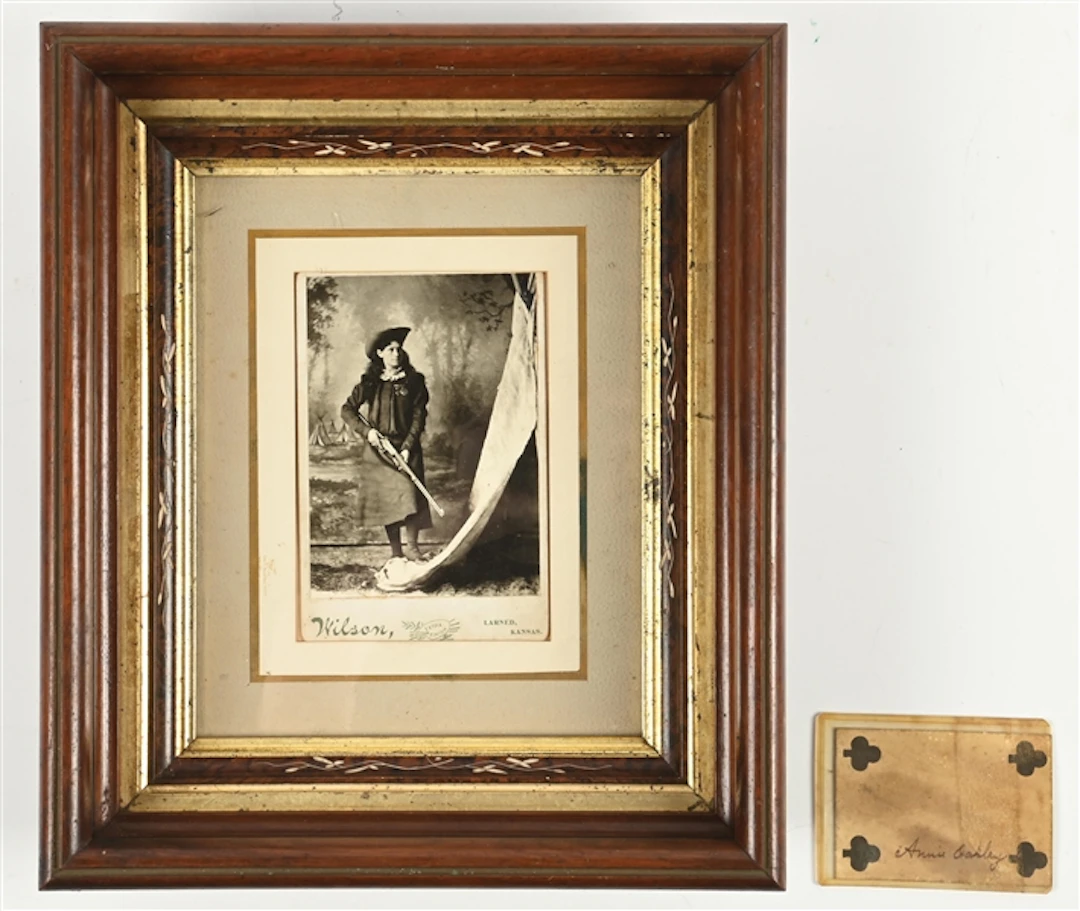FRAMED REPLICA PHOTO OF ANNIE OAKLEY
