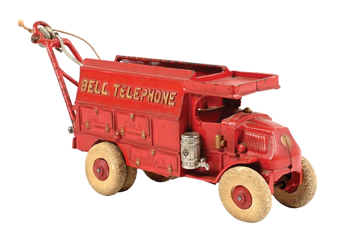 HUBLEY NO. 2011 CAST-IRON BELL TELEPHONE SERVICE TRUCK