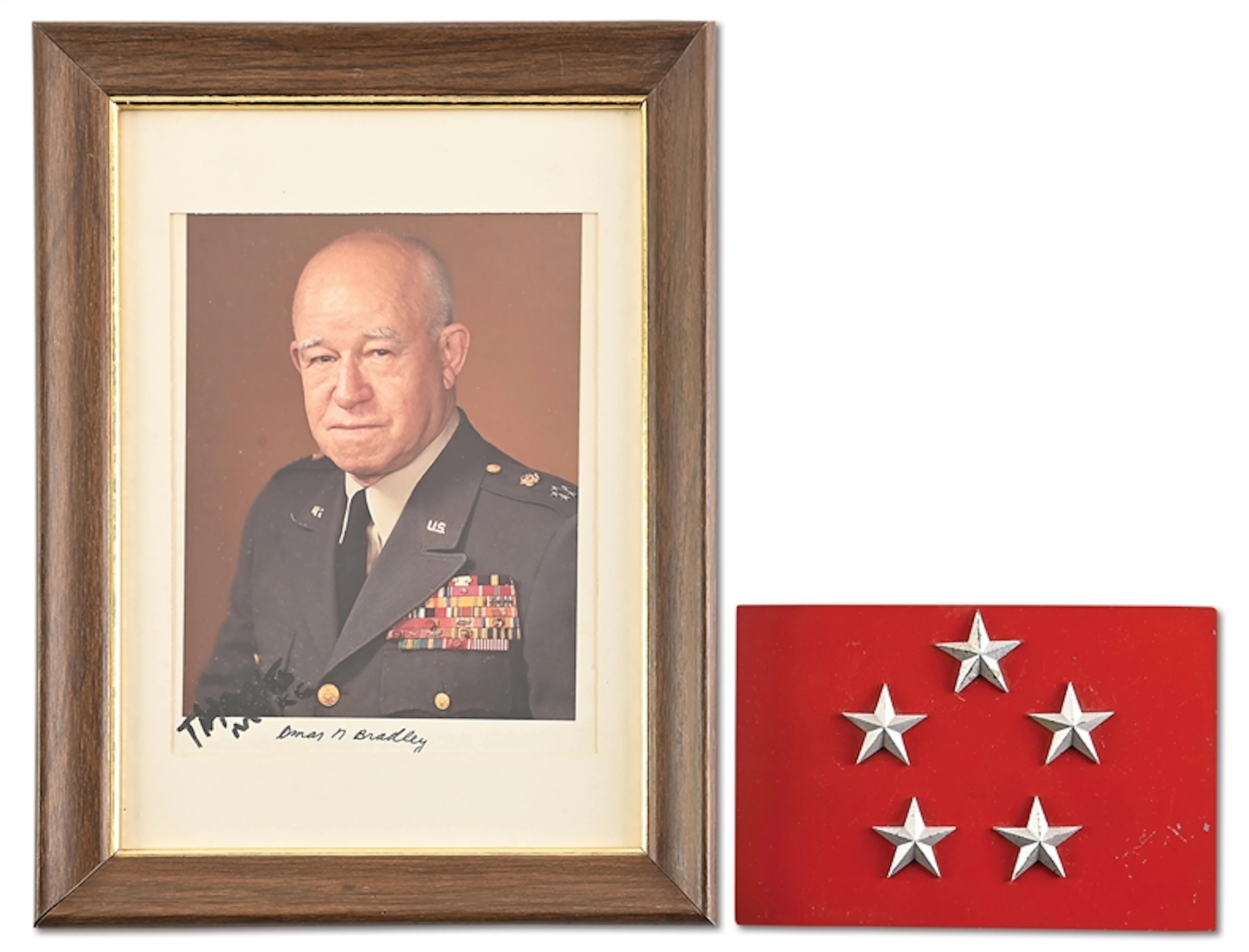 GENERAL OMAR BRADLEY'S 5-STAR LICENSE PLATE.