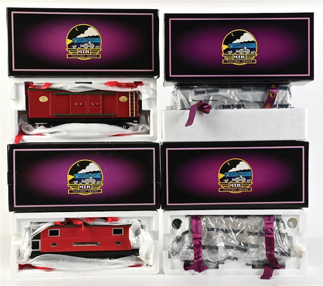 LOT OF 4: MTH STANDARD GA. TCA 200 SERIES FREIGHT CARS IN ORIGINAL BOXES