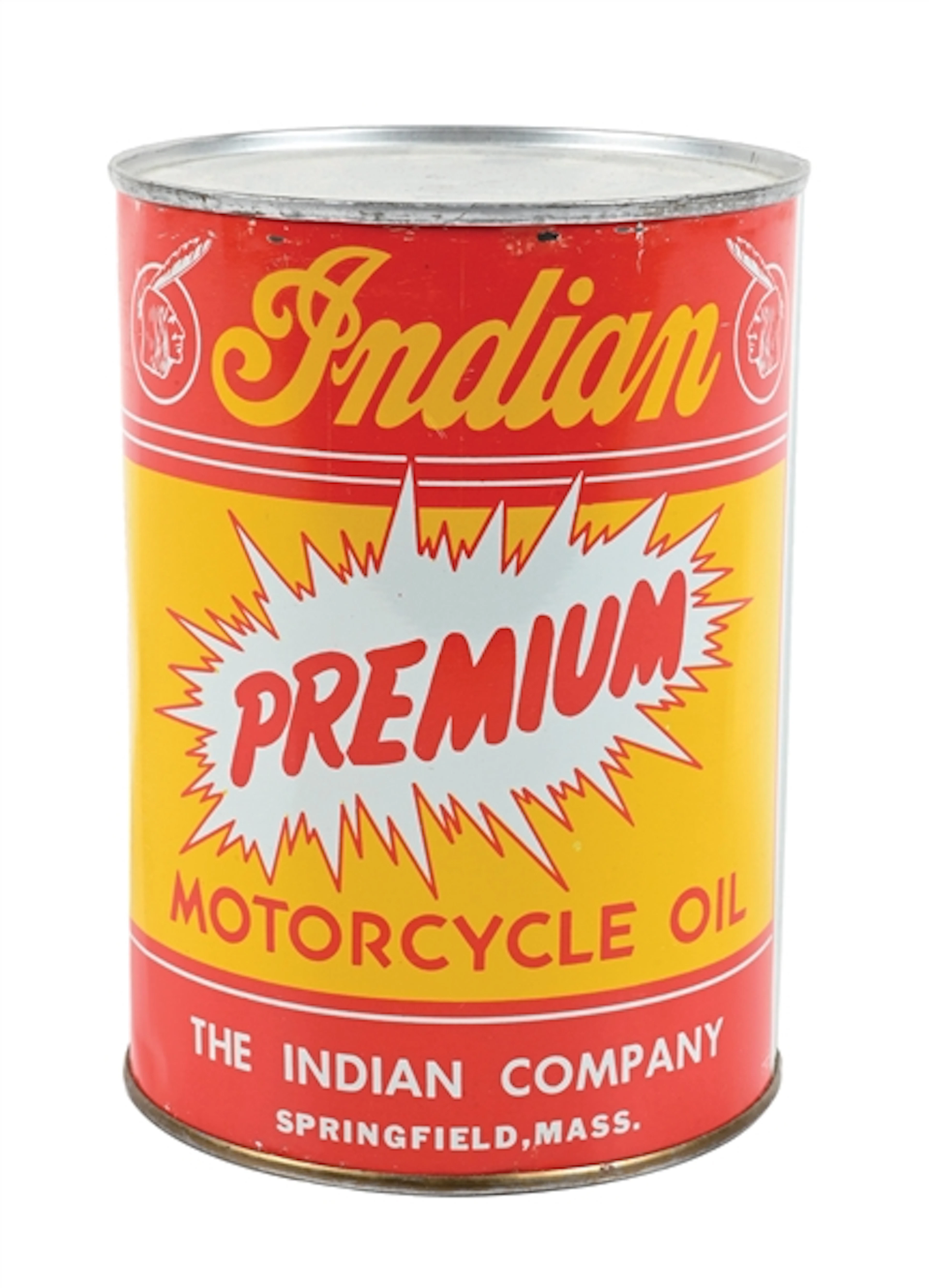 INDIAN PREMIUM MOTORCYCLE MOTOR OIL ONE QUART CAN