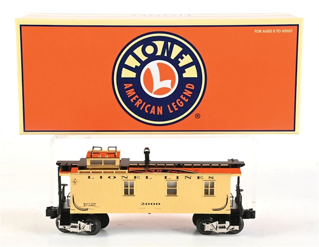 LIONEL O-GA. NO. 17635 100TH ANNIVERSARY GOLD-PLATED CABOOSE