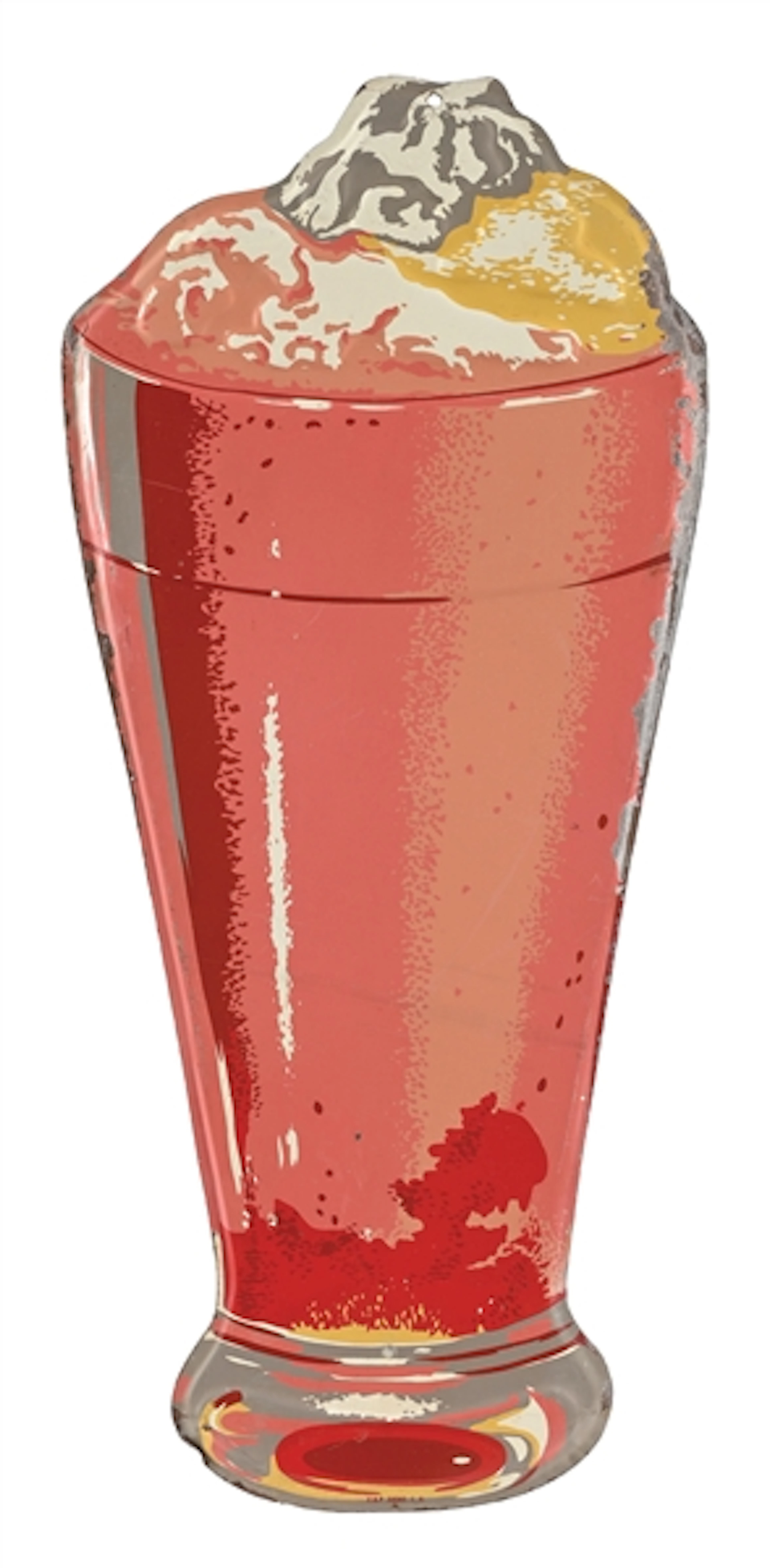MILKSHAKE EMBOSSED TIN SIGN