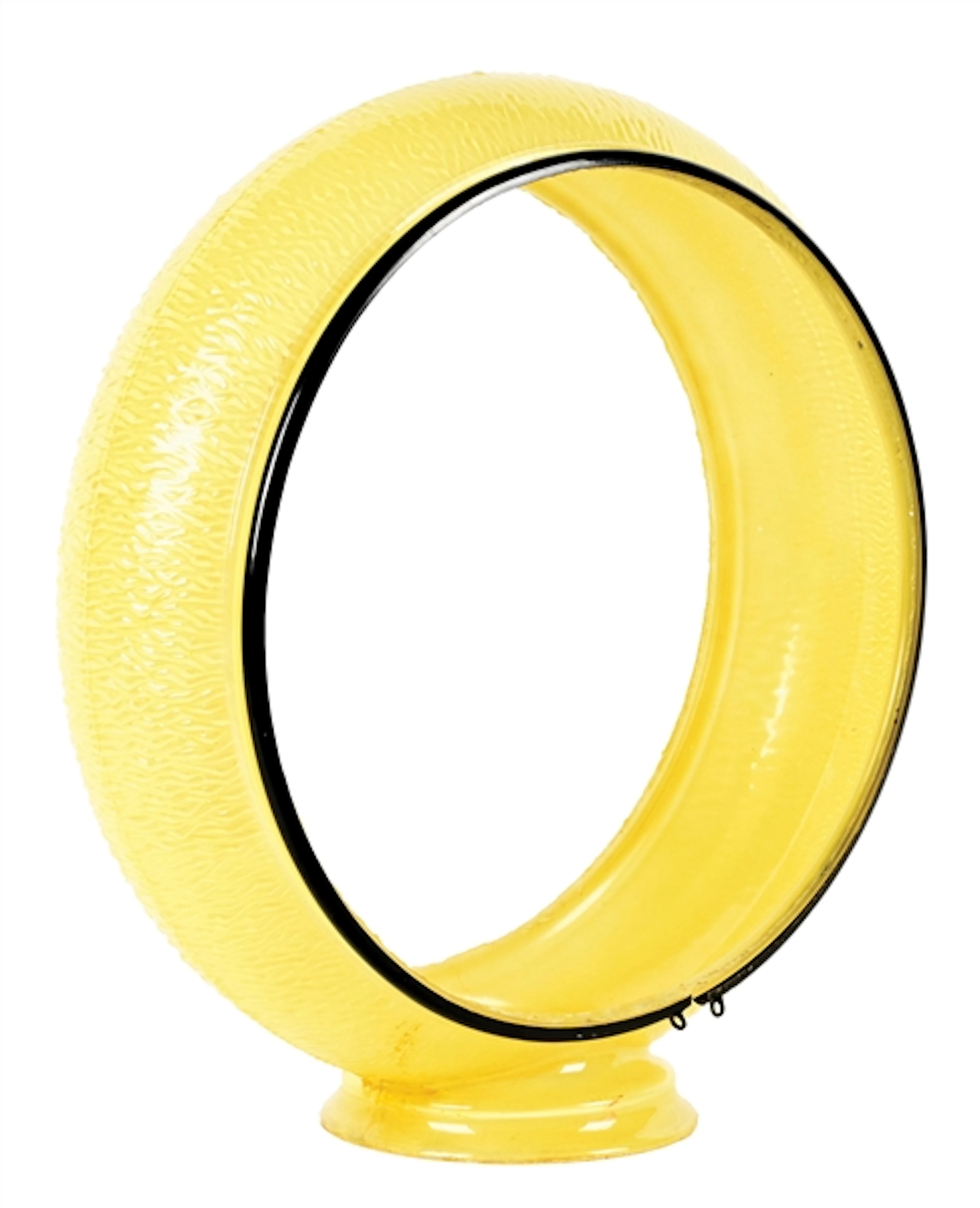 ORIGINAL GILLCO 13.25" YELLOW RIPPLE GLASS GLOBE BODY