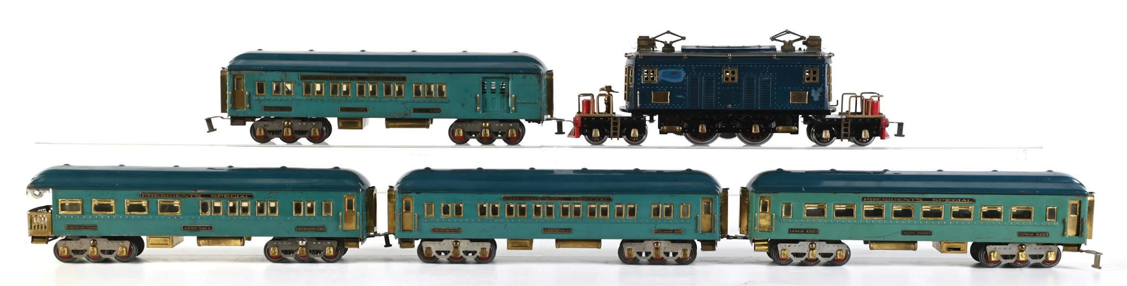 LOT OF 5: AMERICAN FLYER STANDARD GA. PRESIDENT'S SPECIAL PASSENGER SET