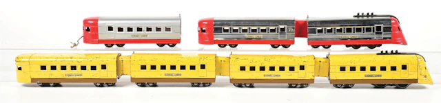 LOT OF 2: PRE-WAR LIONEL JR. O-GA. NO. 1700E STREAMLINE PASSENGER