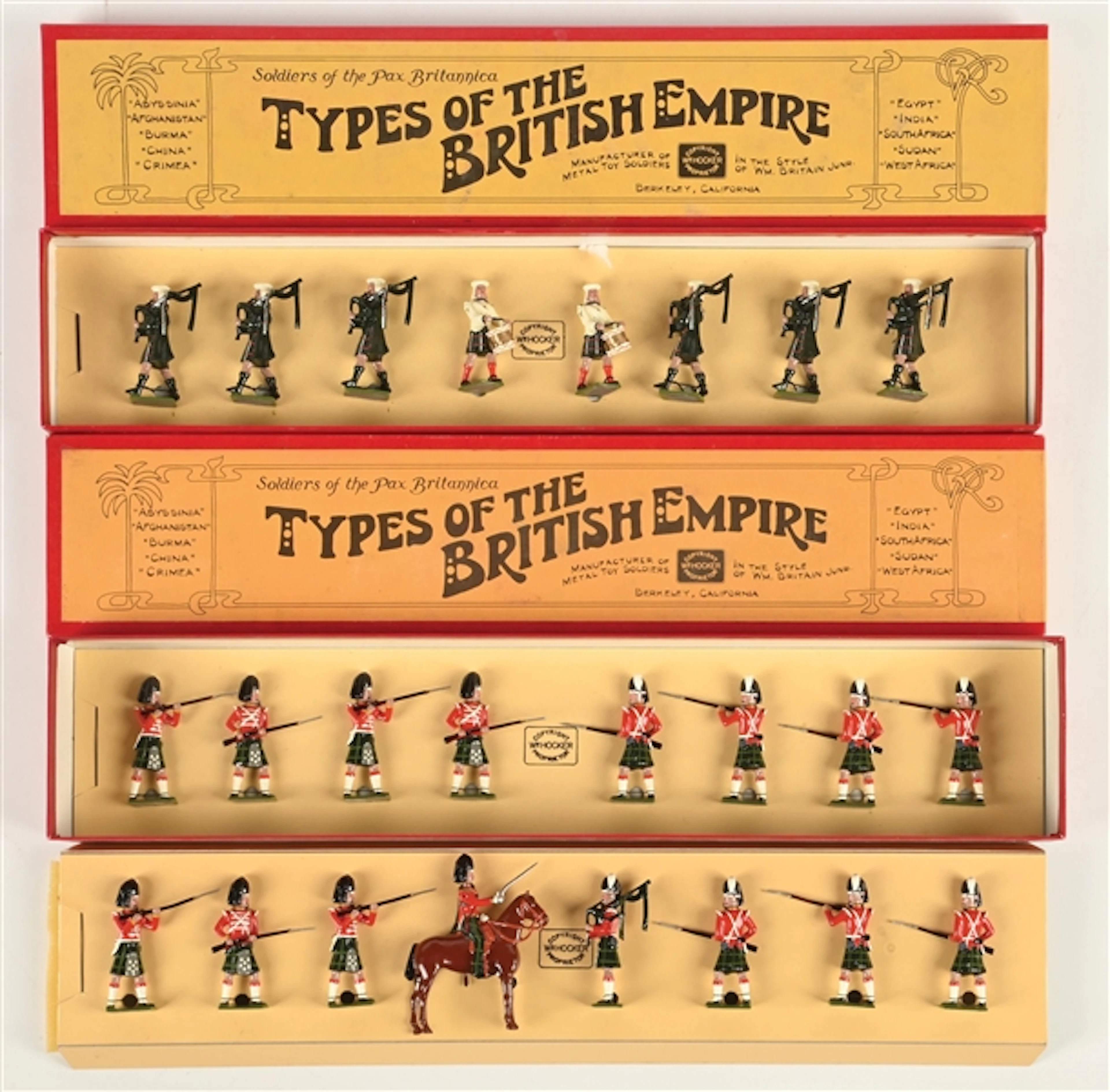 LOT OF 2: WM. HOCKER TYPES OF THE BRITISH EMPIRE SETS IN BOXES