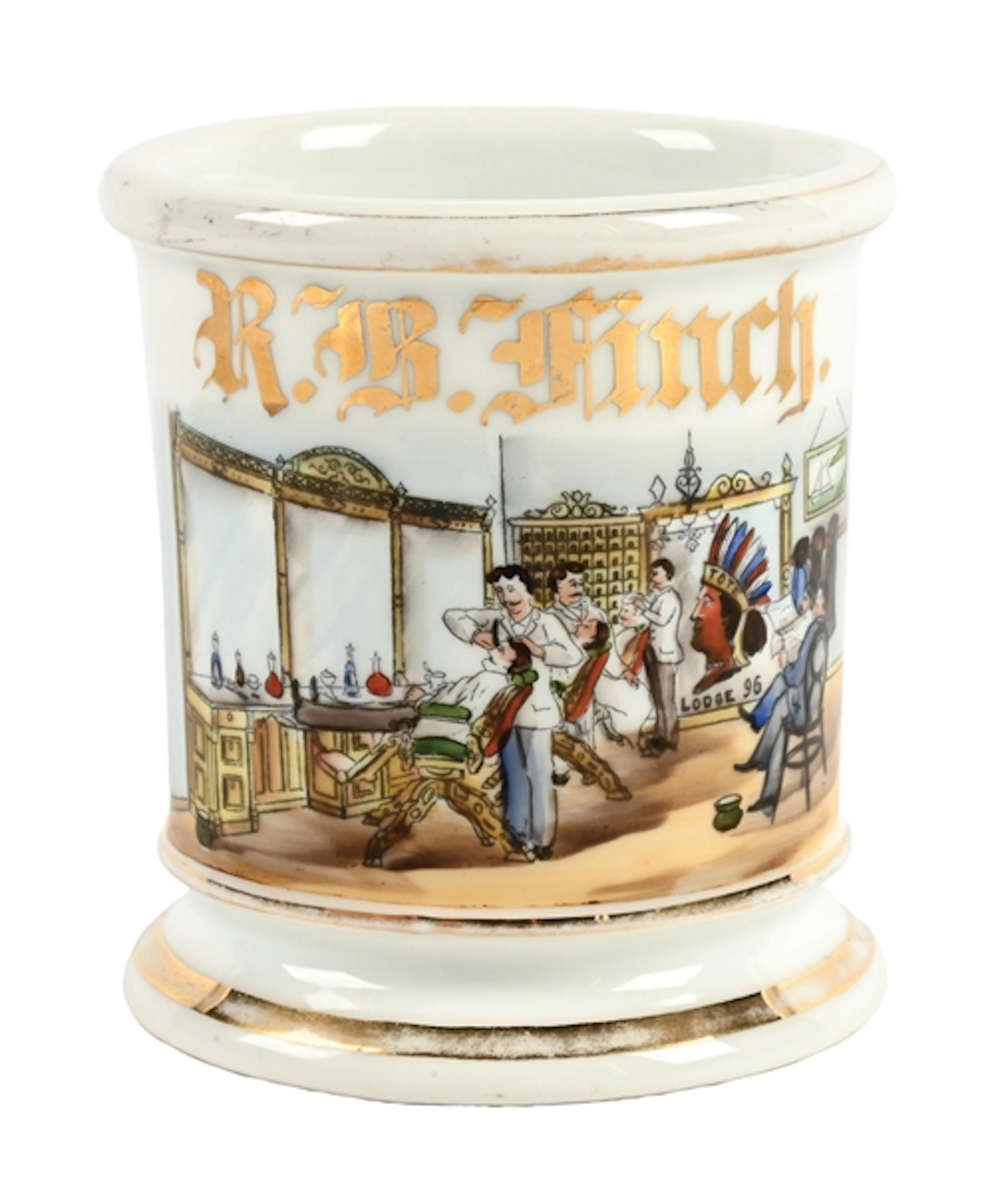 FRATERNAL ORGANIZATION LODGE NO. 96 BARBERSHOP SHAVING MUG