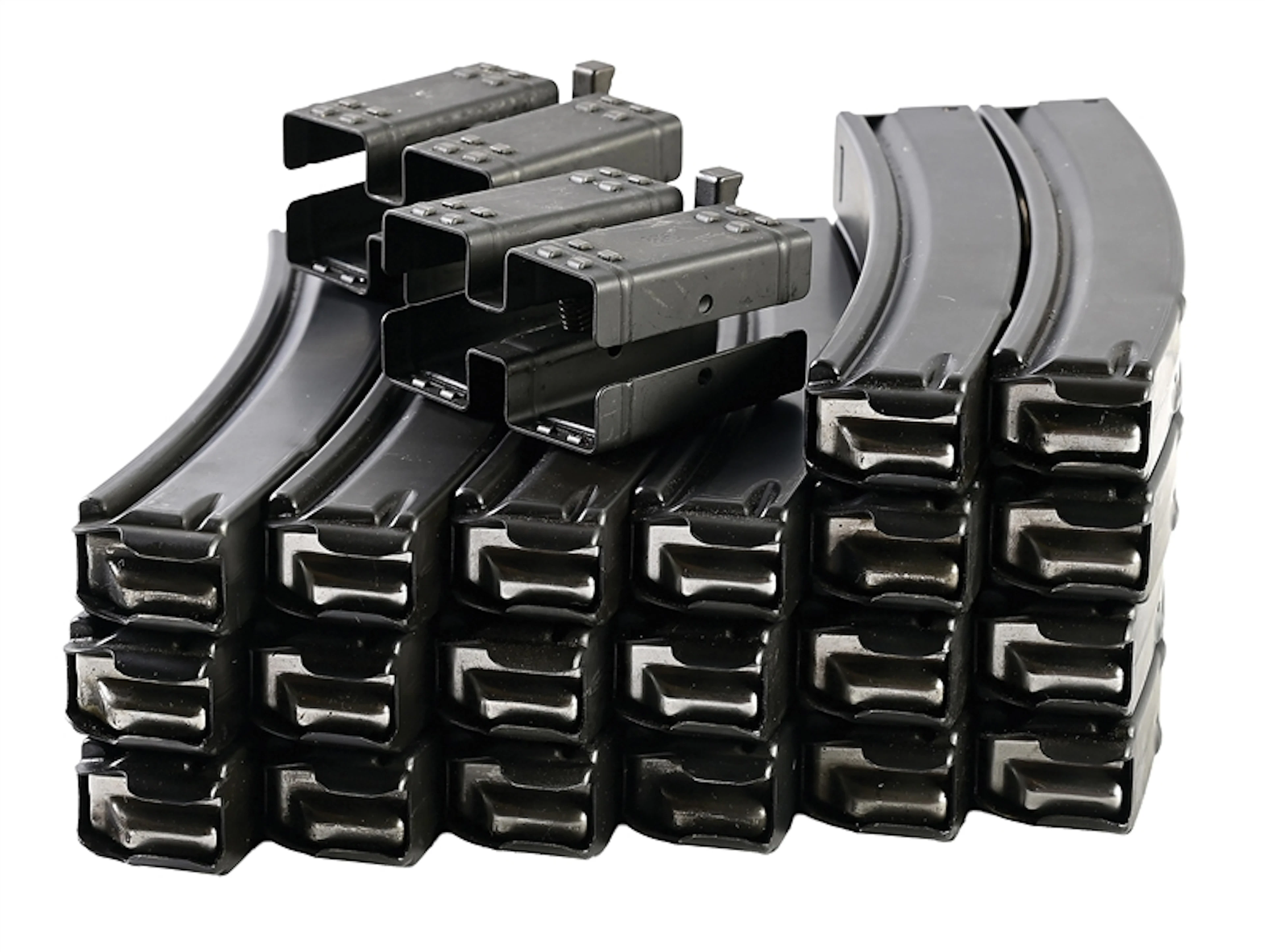 LARGE LOT OF HK MP5 MAGAZINES AND COUPLERS.