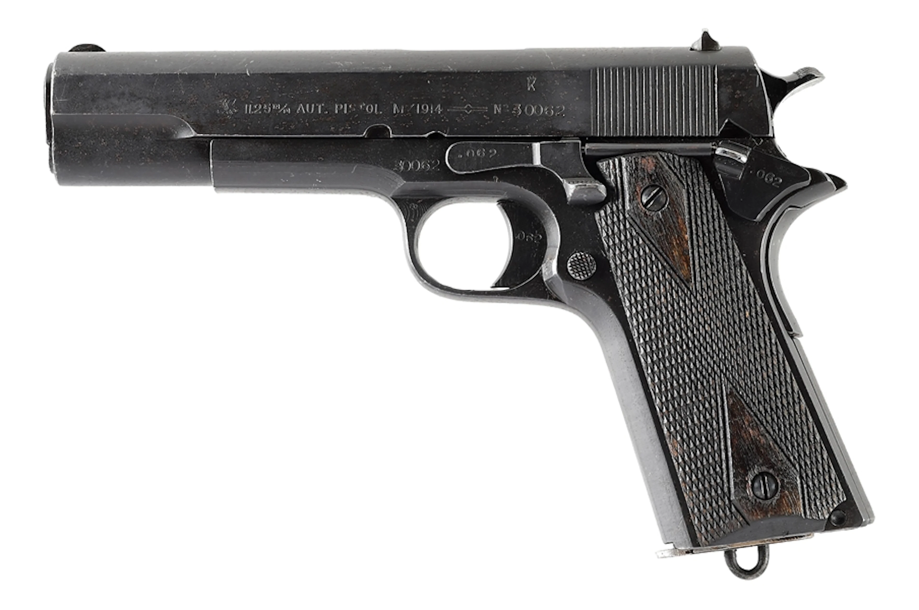 (C) GERMAN INSPECTED NORWEGIAN KONGSBERG MODEL 1914 45 PISTOL.