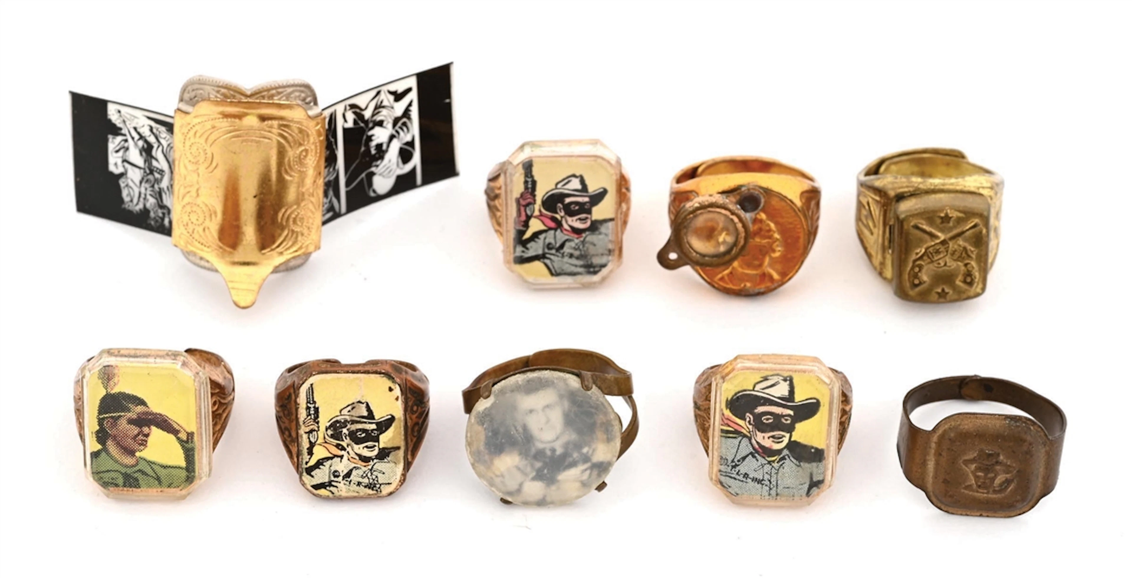 LOT OF 9: TV AND MOVIE PREMIUM RINGS