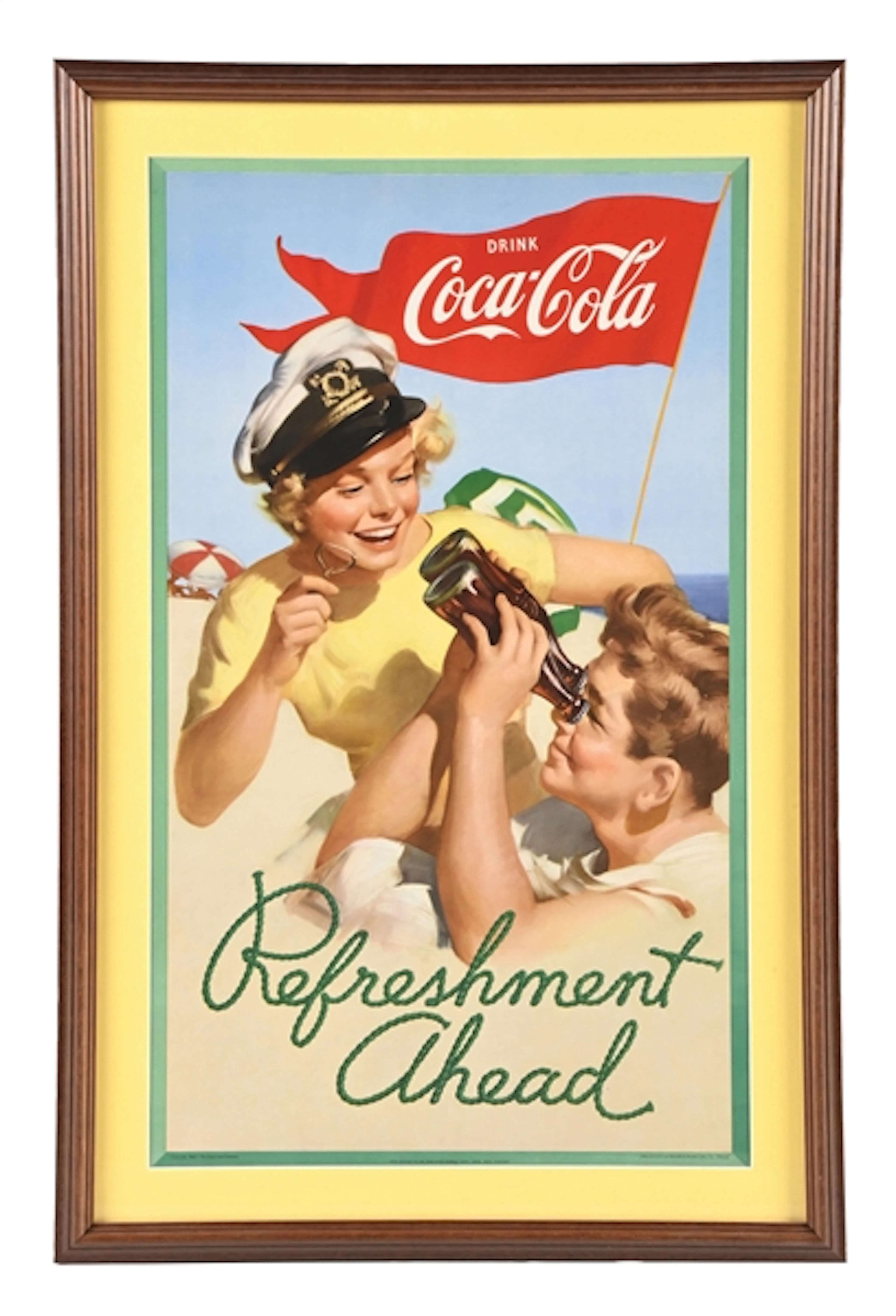 COCA-COLA BOTTLE "BINOCULARS" CARDBOARD SIGN