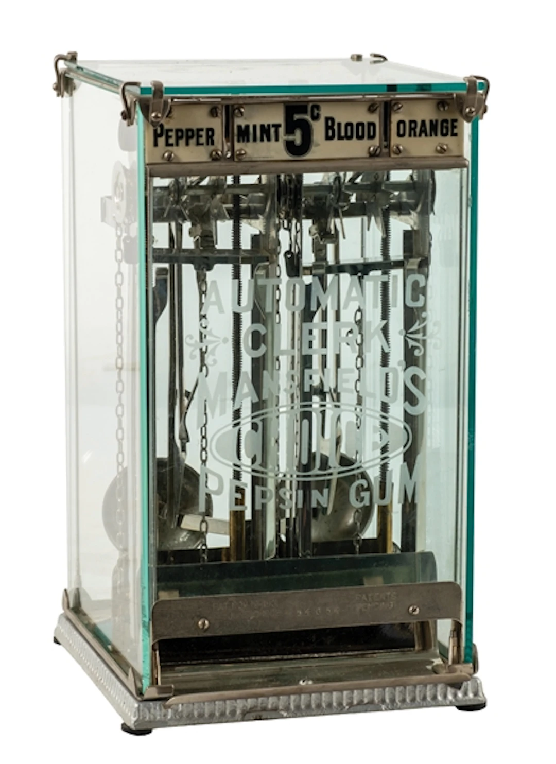 5¢ MANSFIELD AUTOMATIC CLERK PEPSIN GUM VENDING MACHINE