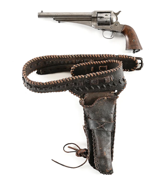 (A) VERY EARLY REMINGTON MODEL 1875 SINGLE ACTION REVOLVER WITH RIG.