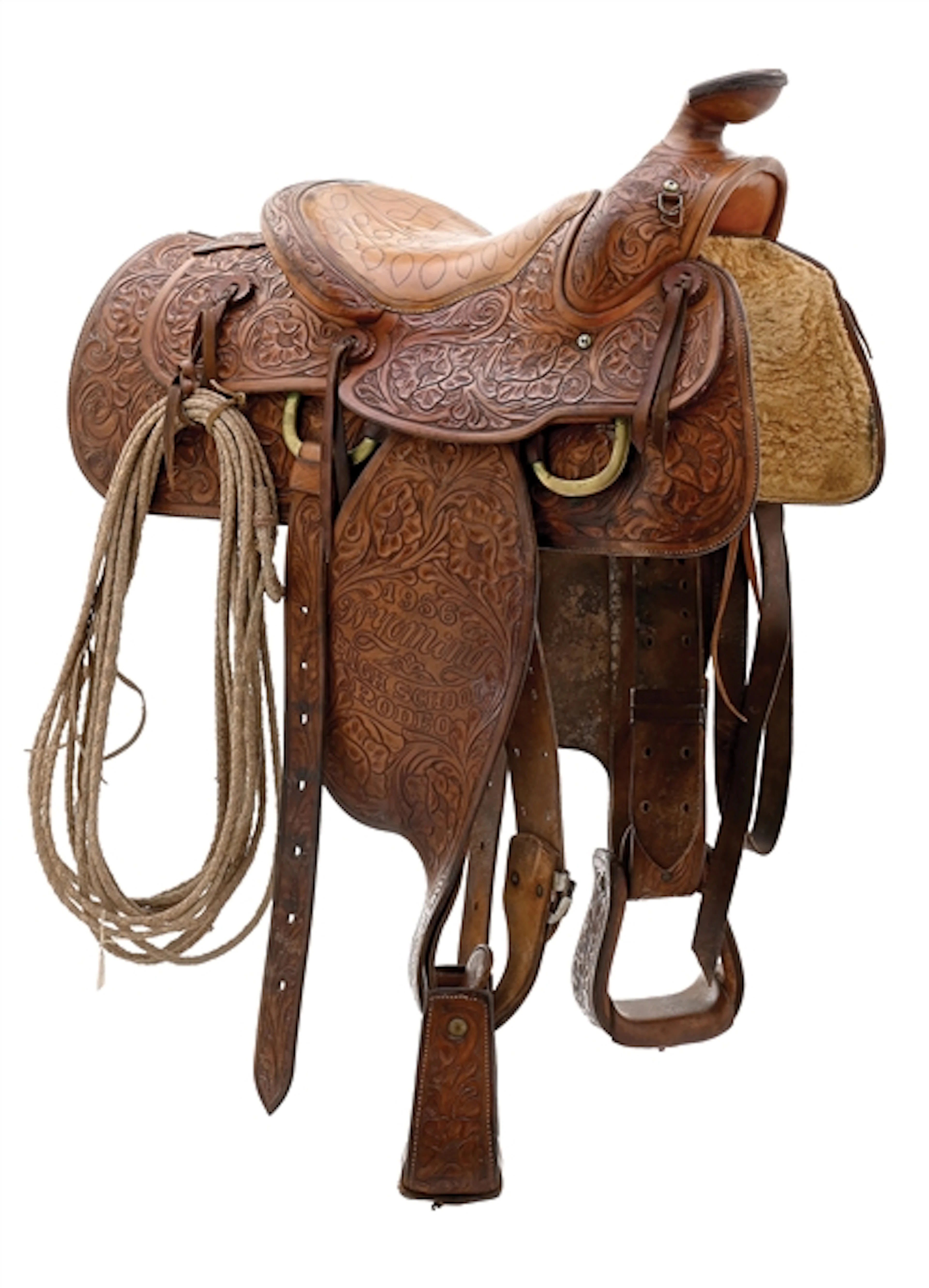 1956 WYOMING HIGH SCHOOL RODEO TROPHY SADDLE