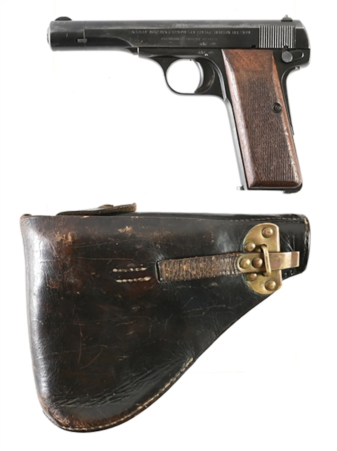 (C) FN BROWNING MODEL 1922 SEMI-AUTOMATIC PISTOL WITH HOLSTER.