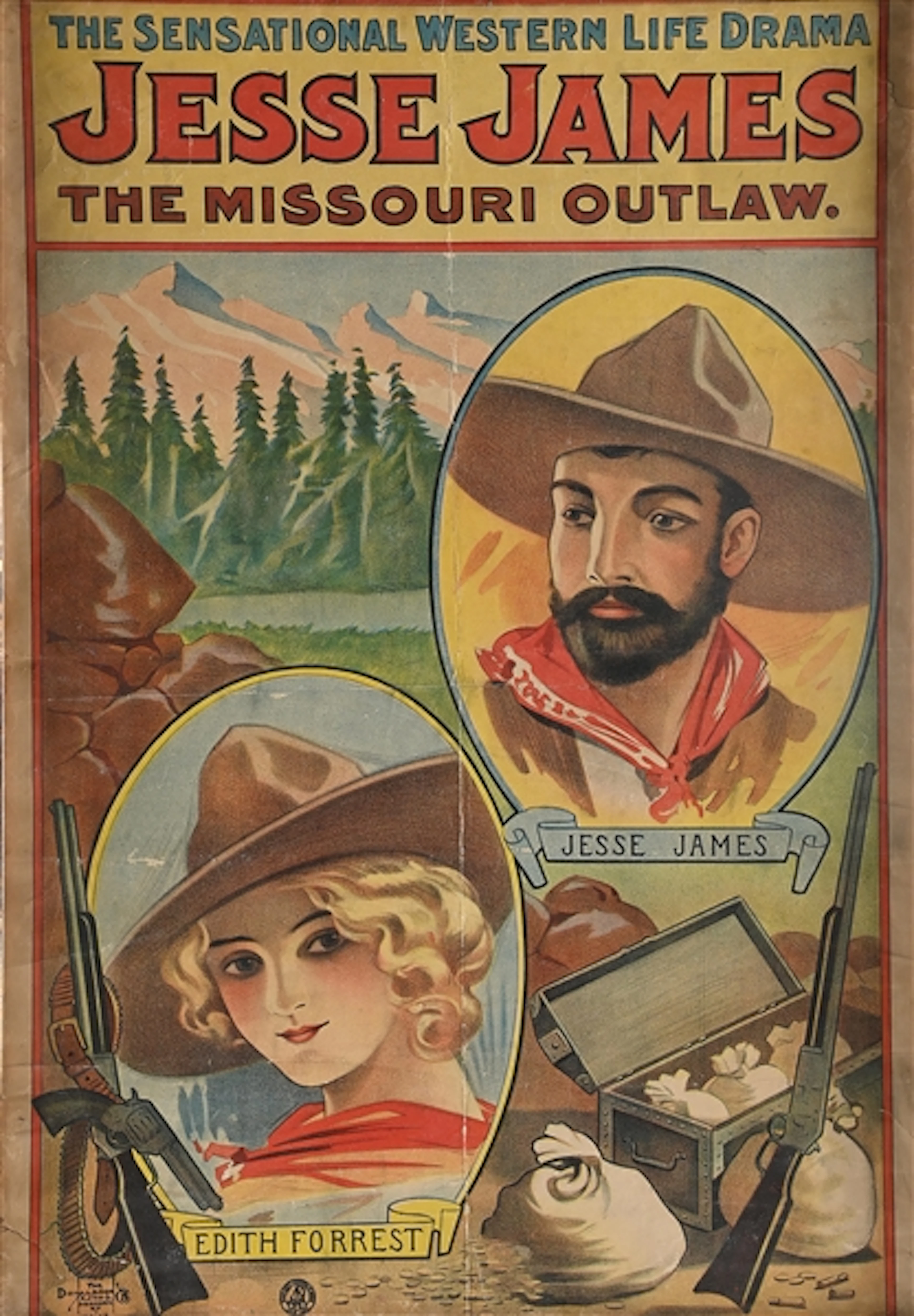 JESSE JAMES "THE MISSOURI OUTLAW" POSTER