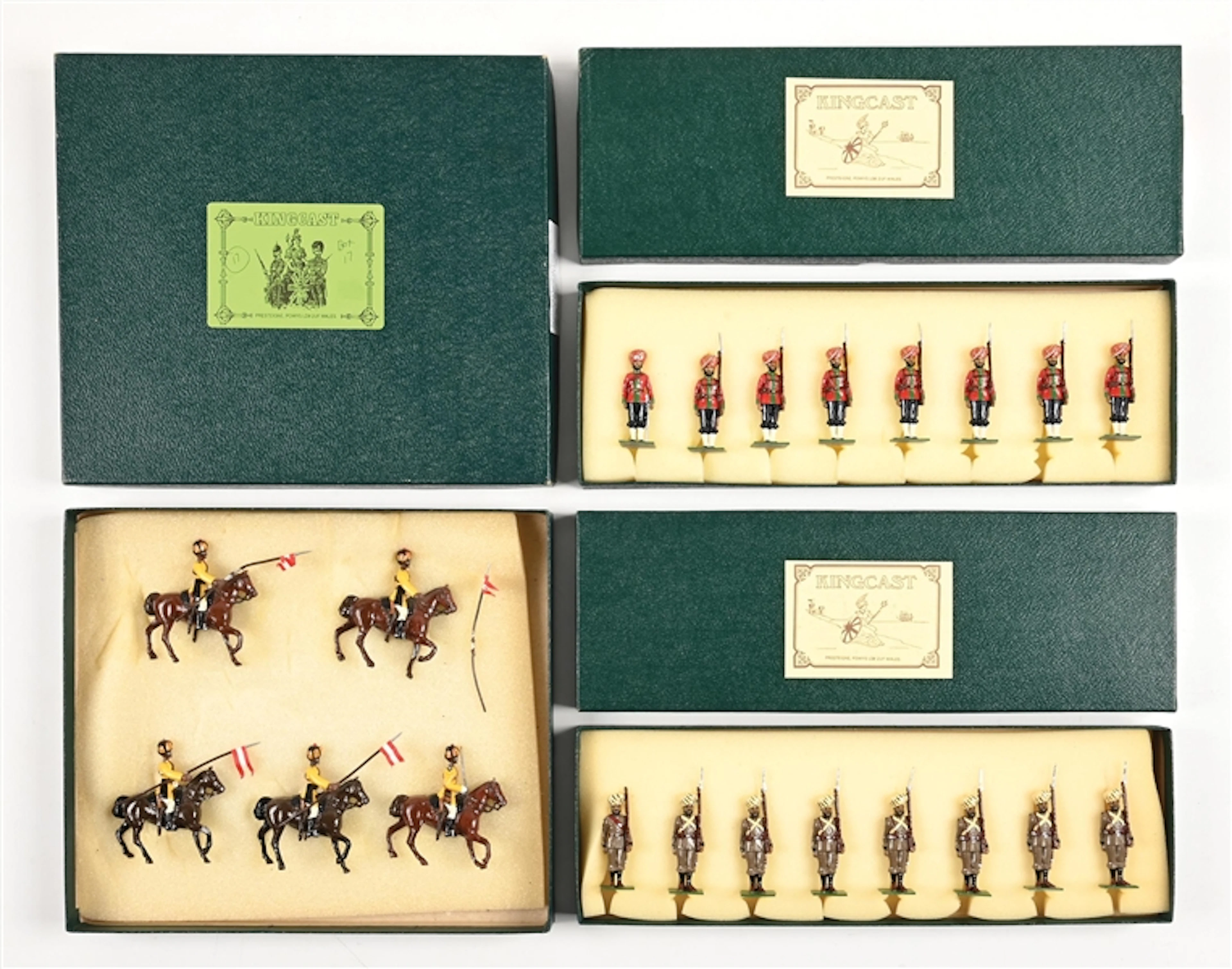 LOT OF 3: KINGCAST TOY SOLDIER SETS IN ORIGINAL BOXES