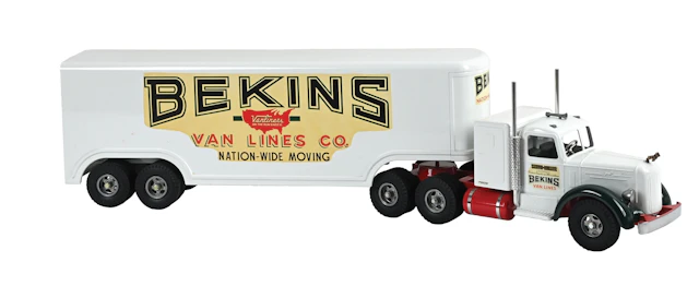 SMITH-MILLER BEKINS VAN LINES CO. NATION-WIDE MOVING TRUCK & TRAILER W/ BOX
