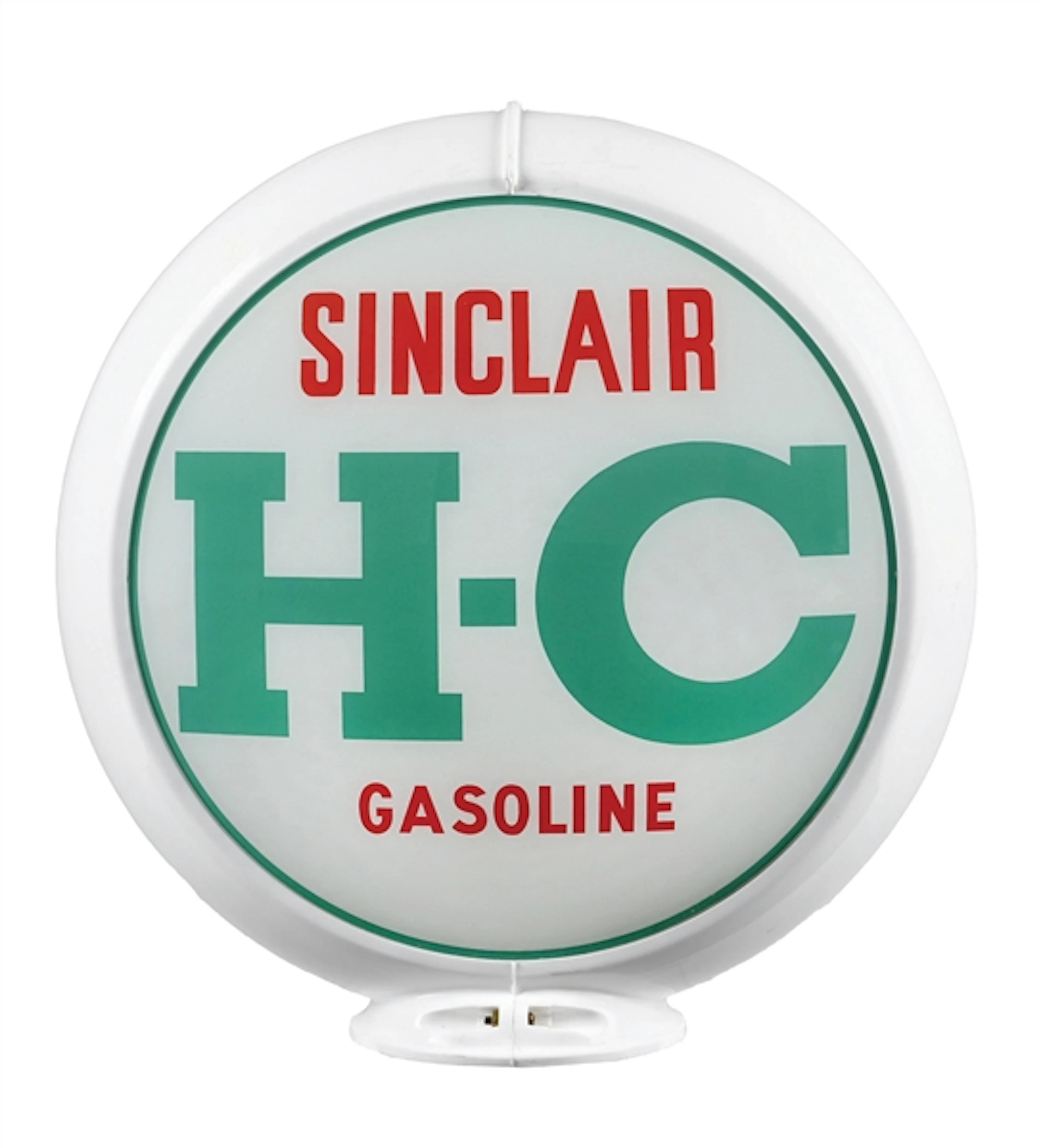 SINCLAIR H-C GASOLINE SINGLE 13.5" GLOBE LENS ON CAPCO BODY