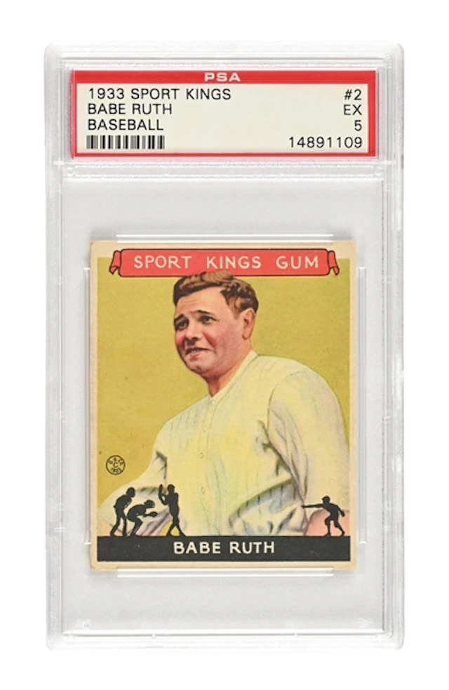 1933 SPORT KINGS BABE RUTH #2 PSA EX 5