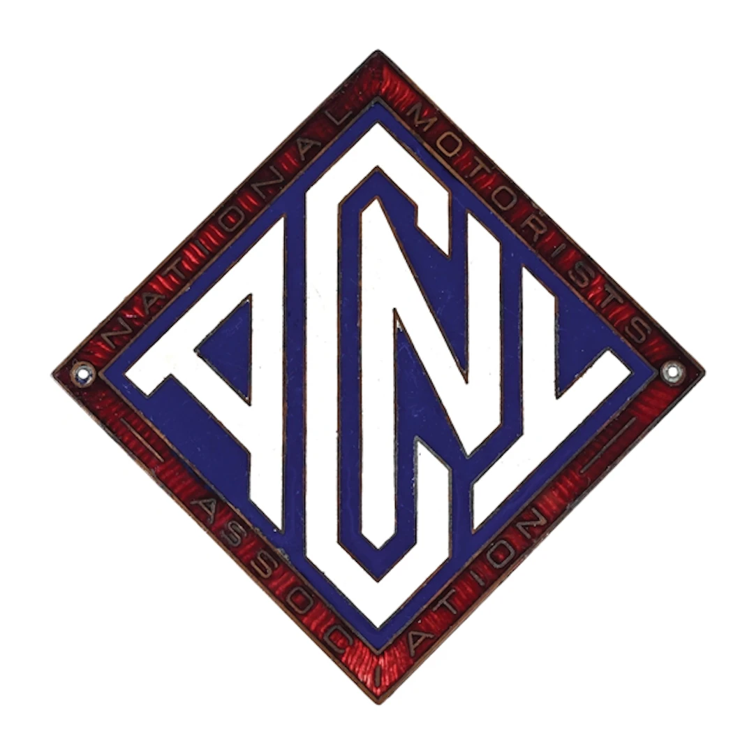 NATIONAL MOTORISTS ASSOCIATION N.O.S. CLOISONNÉ RADIATOR BADGE.