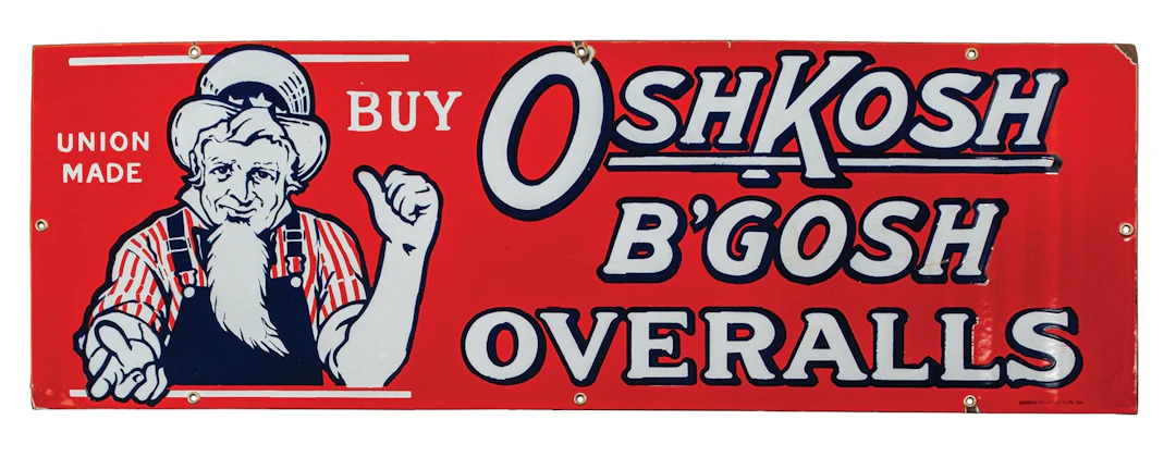 OSHKOSH B'GOSH OVERALLS SIGN