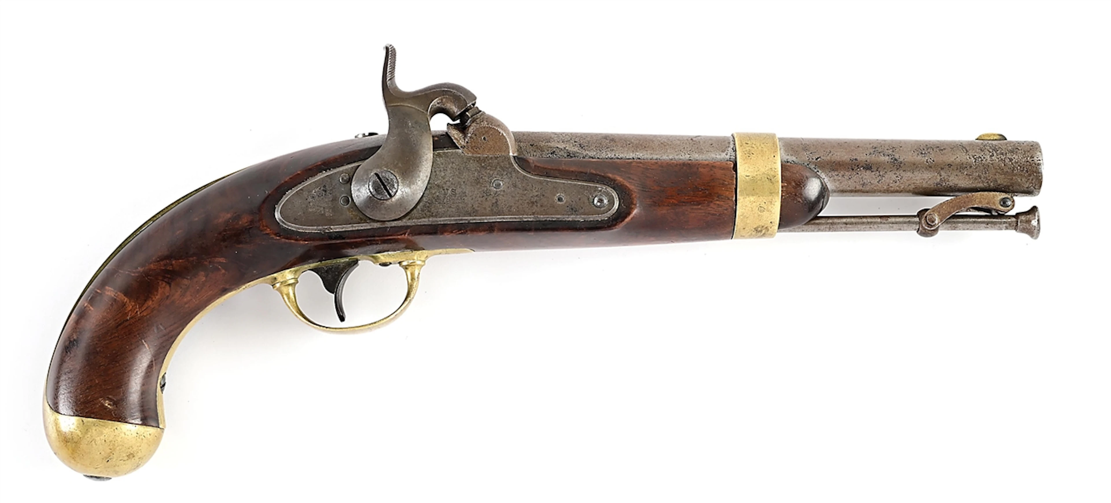(A) US MODEL 1842 PERCUSSION PISTOL BY H. ASTON.