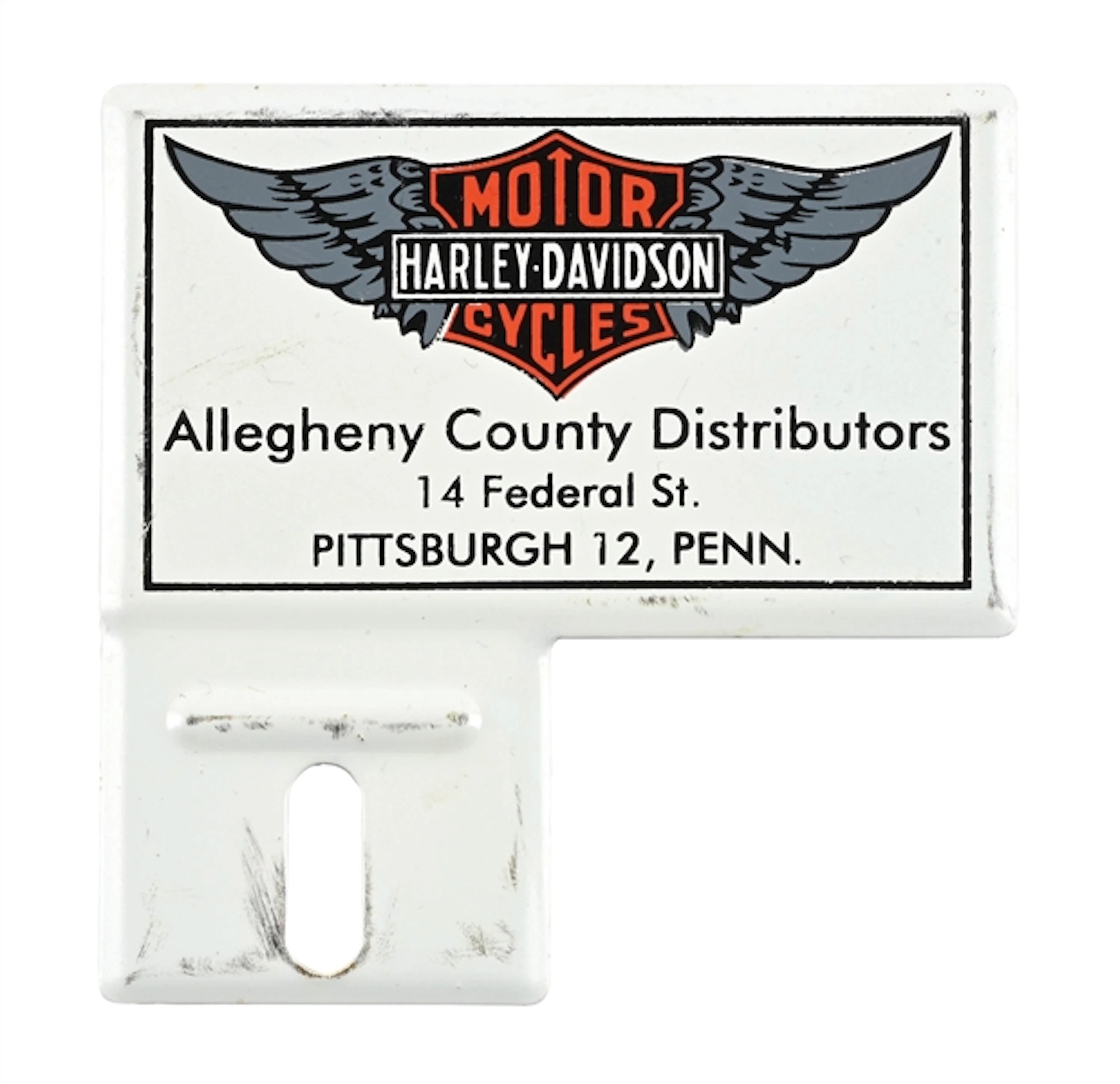 HARLEY-DAVIDSON MOTORCYCLES ALLEGHENY COUNTY DISTRIBUTORS TIN LICENSE