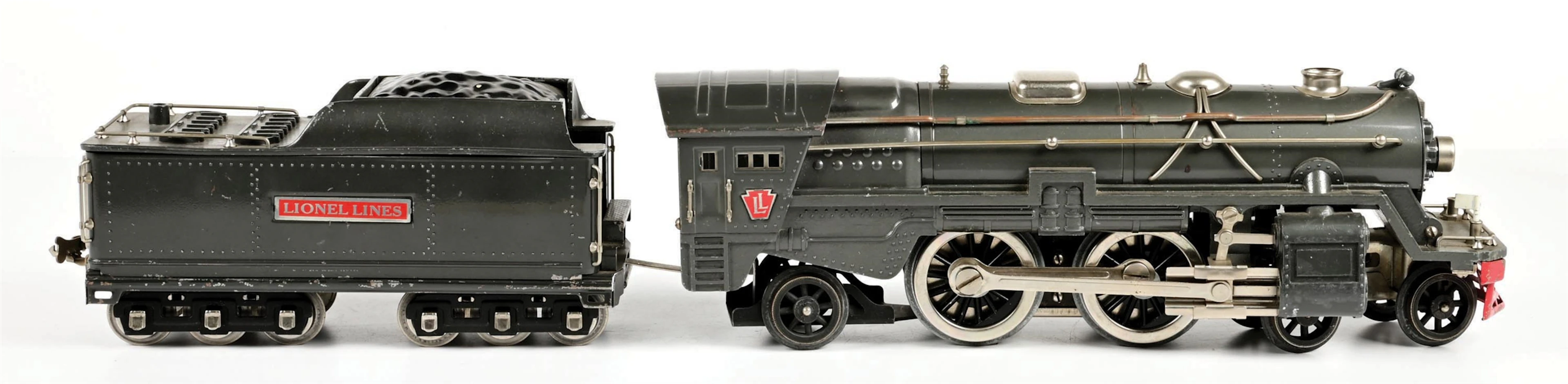 LOT OF 2: LIONEL STD-GA. 392E STEAM LOCOMOTIVE & TENDER