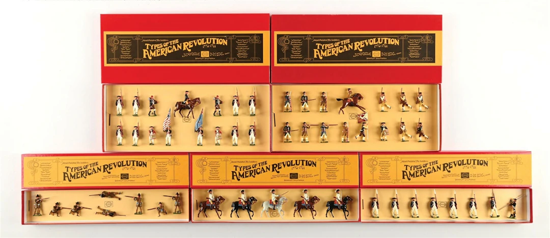 LOT OF 5: WM. HOCKER TYPES OF THE AMERICAN REVOLUTION SETS IN BOXES